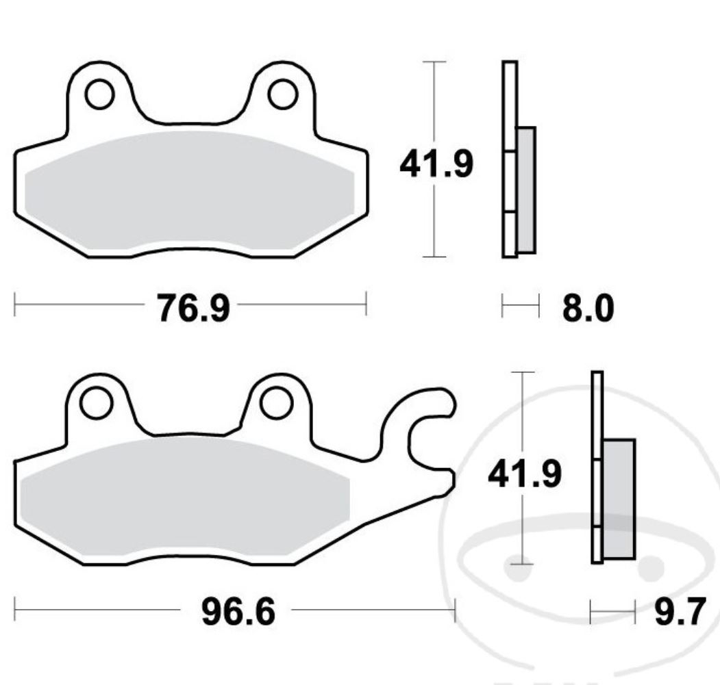 TRW MCB604 Bremsbeläge hinten für Triumph Sprint Tiger Trident Trophy Yamaha XTZ750 Suzuki DR