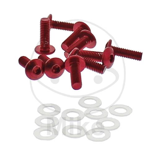 Pro Bolt Linsenschrauben-Satz M4 x 0.7mm 12mm rot