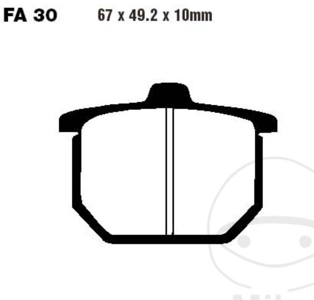 EBC Blackstuff Standard Bremsbeläge FA030 Honda CB 400 N 750 F GL 1000 1100