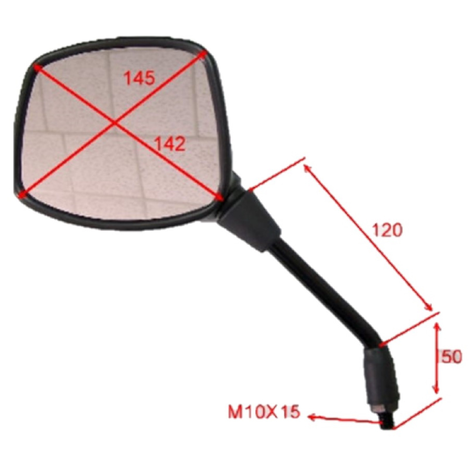 Spiegel für Cagiva Canyon 1996-2001 Gran Canyon 1997-2000 Navigator 2000-2005 MBK XC 1995-2006 mit M10 Rechtsgewinde