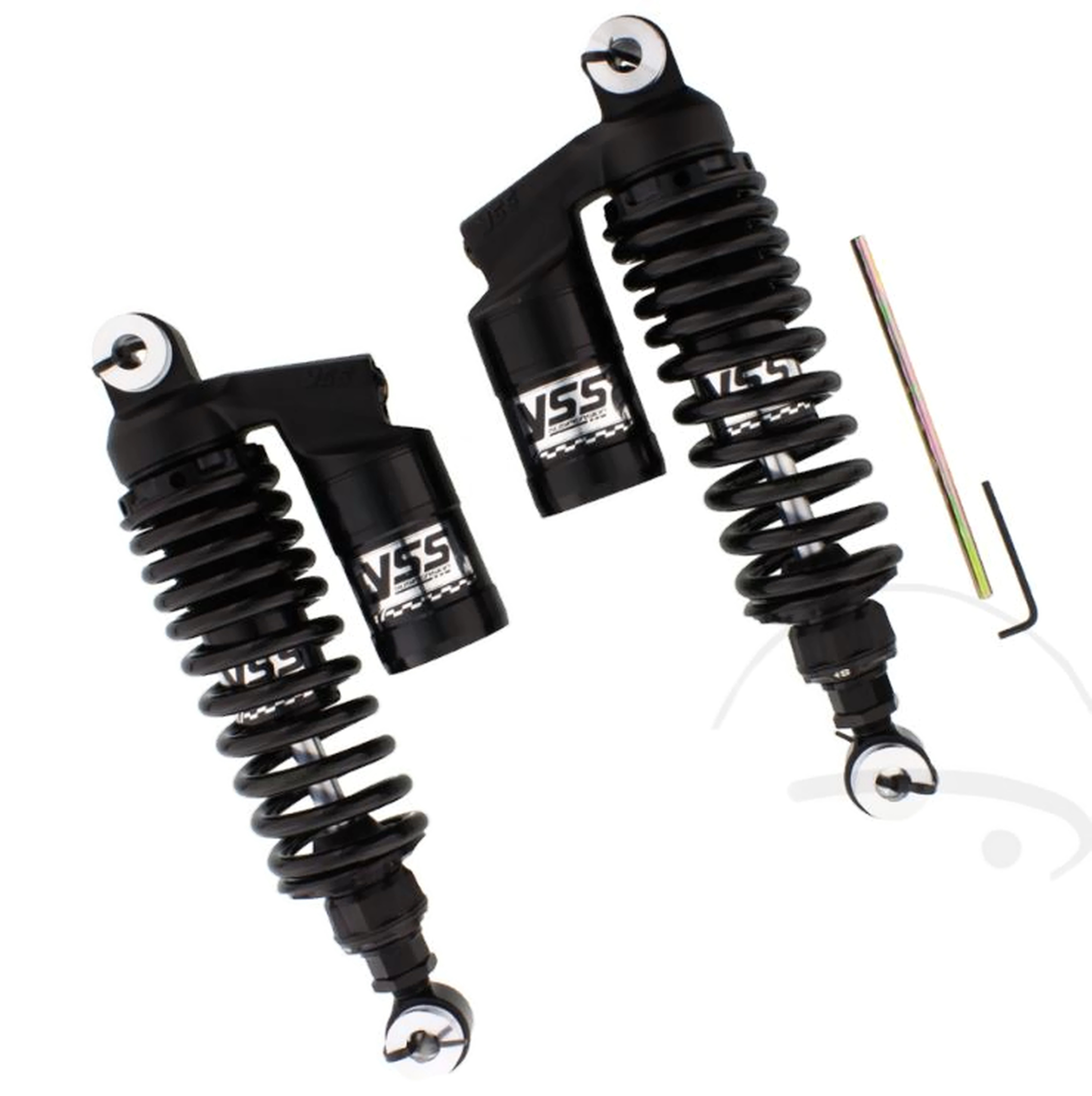 YSS RG362-280TRCL-20-B Stoßdämpfer Federbeine hinten einstellbar für Chopper Black Edition