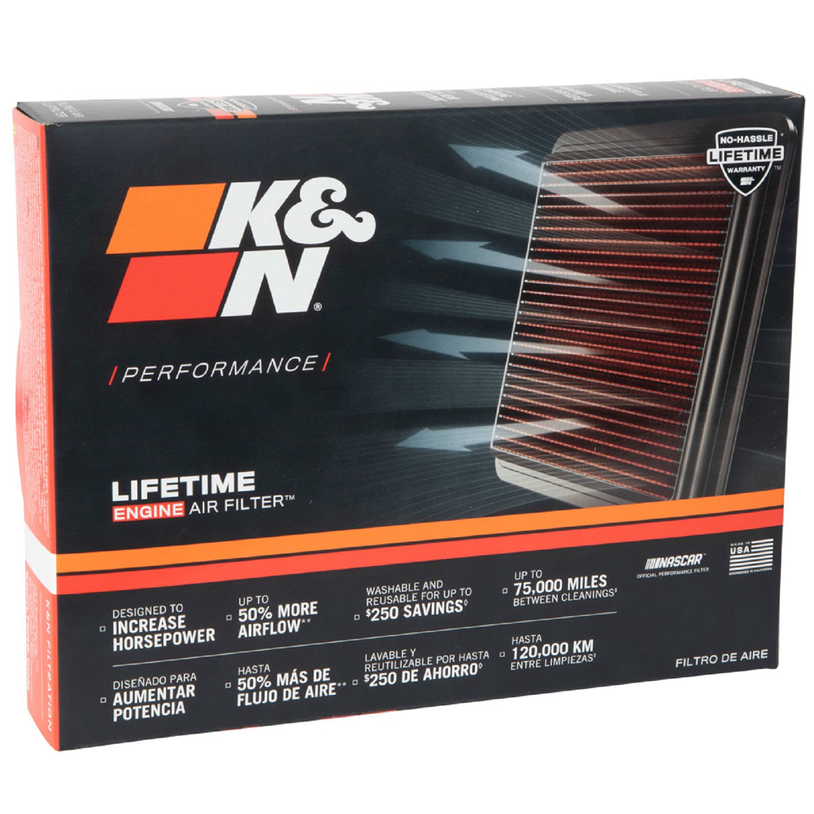 K&N Tauschluftfilter für Fiat 1987-2000 Lancia 1989-2000 1.1 1.2 1.4 1.6 Motor