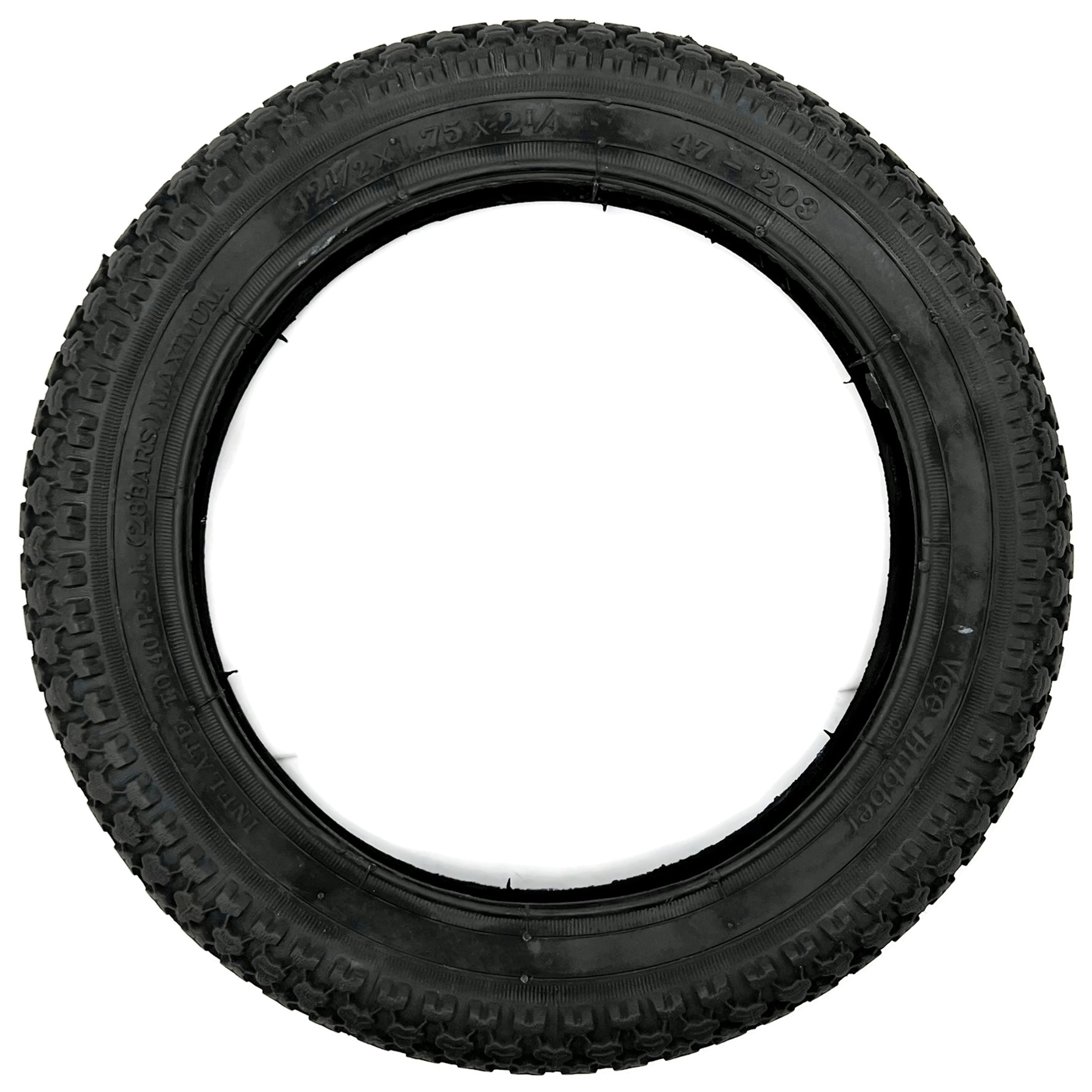 3x Reifen + 3x Schlauch 12 1/2 X1,75X2 1/4 = 47-203 VRB034 BK für Kinderwagen Roller