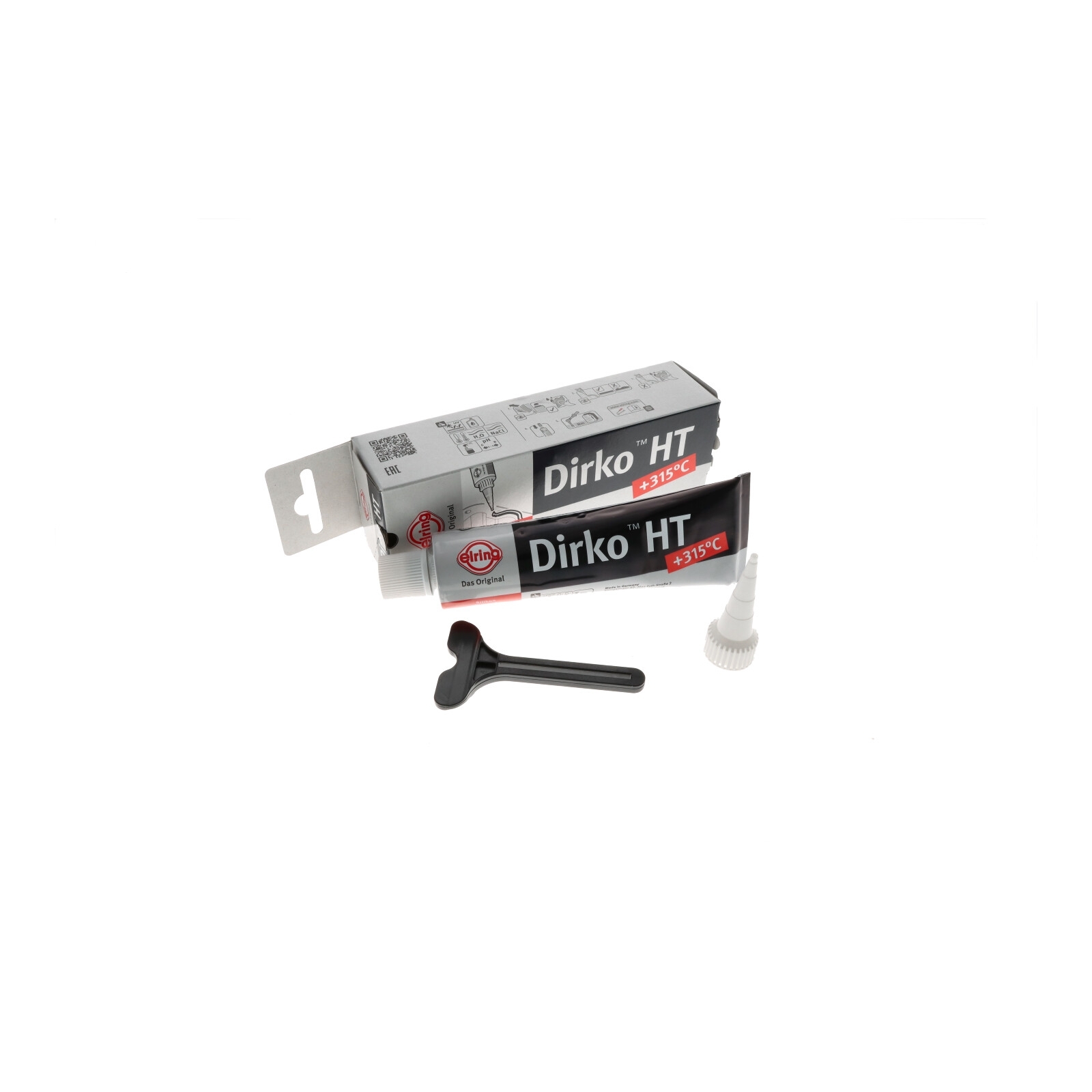 DIRKO HT Dichtmasse ELRING 70ml schwarz bis 315° Grad Silikon Motor Ölwanne Getriebe