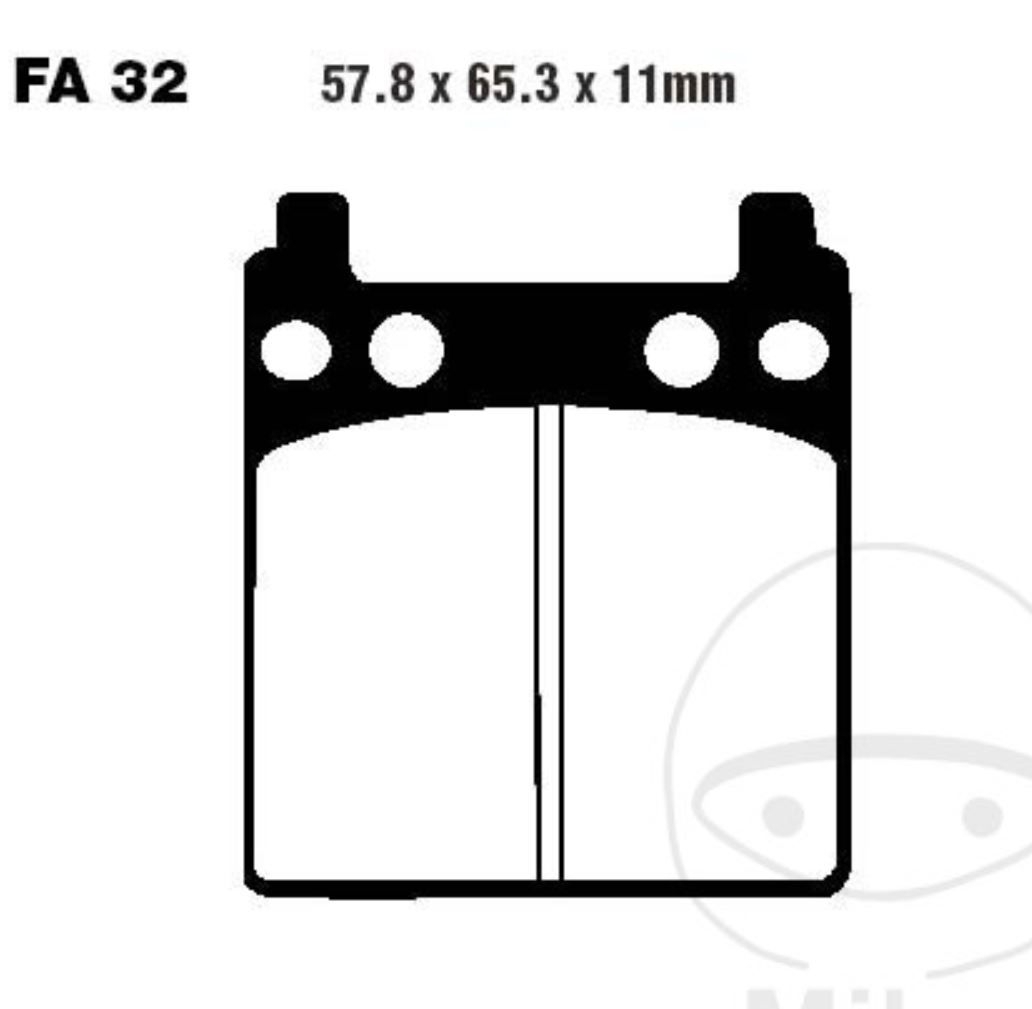 EBC Bremsbelag Set komplett vorne + hinten für Honda GL 1000 K Goldwing 1978 Z Goldwing 1979