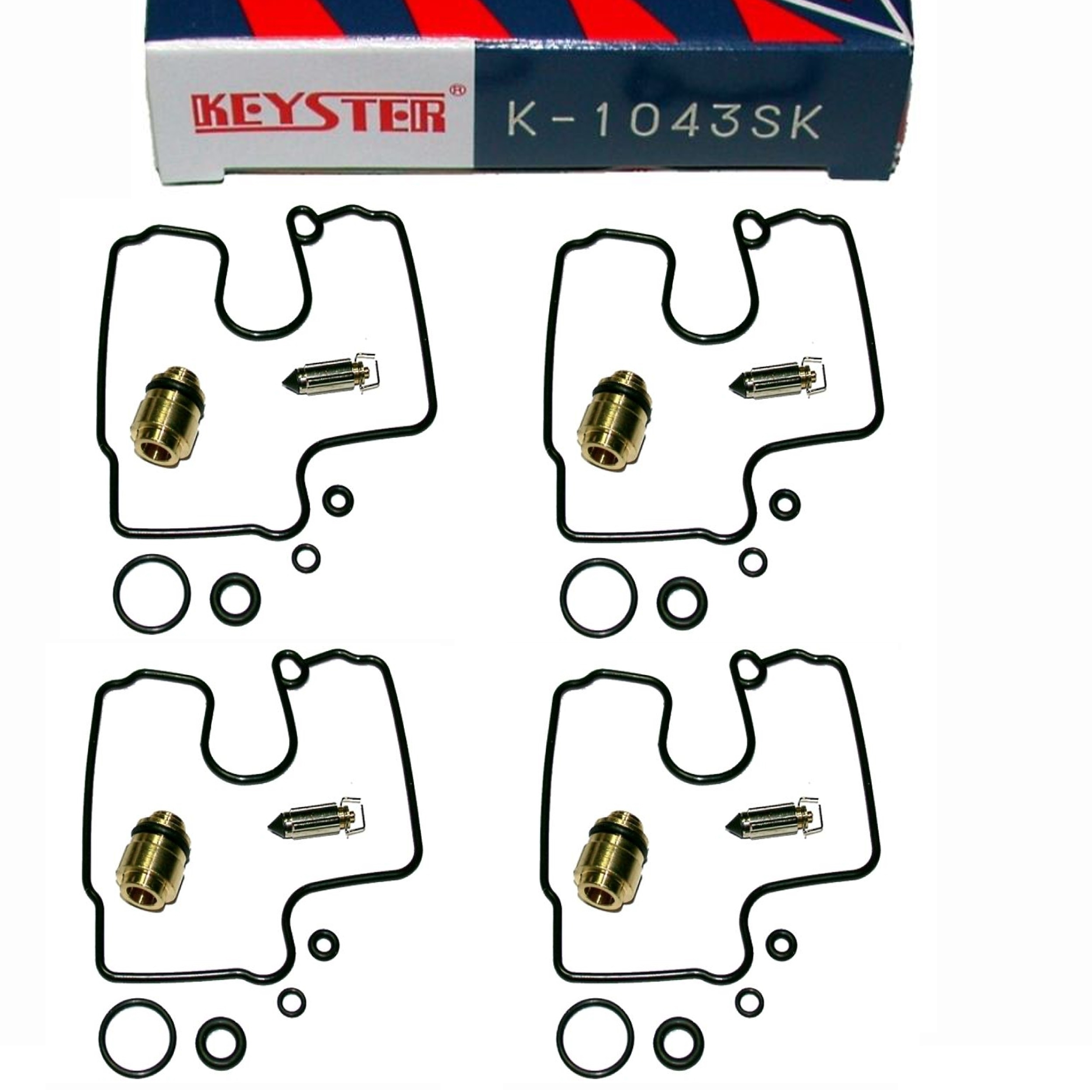4x Keyster K-1043SK Vergaser Reparatursatz für Suzuki GSX-R600 97-00 GSX-R750 96-99