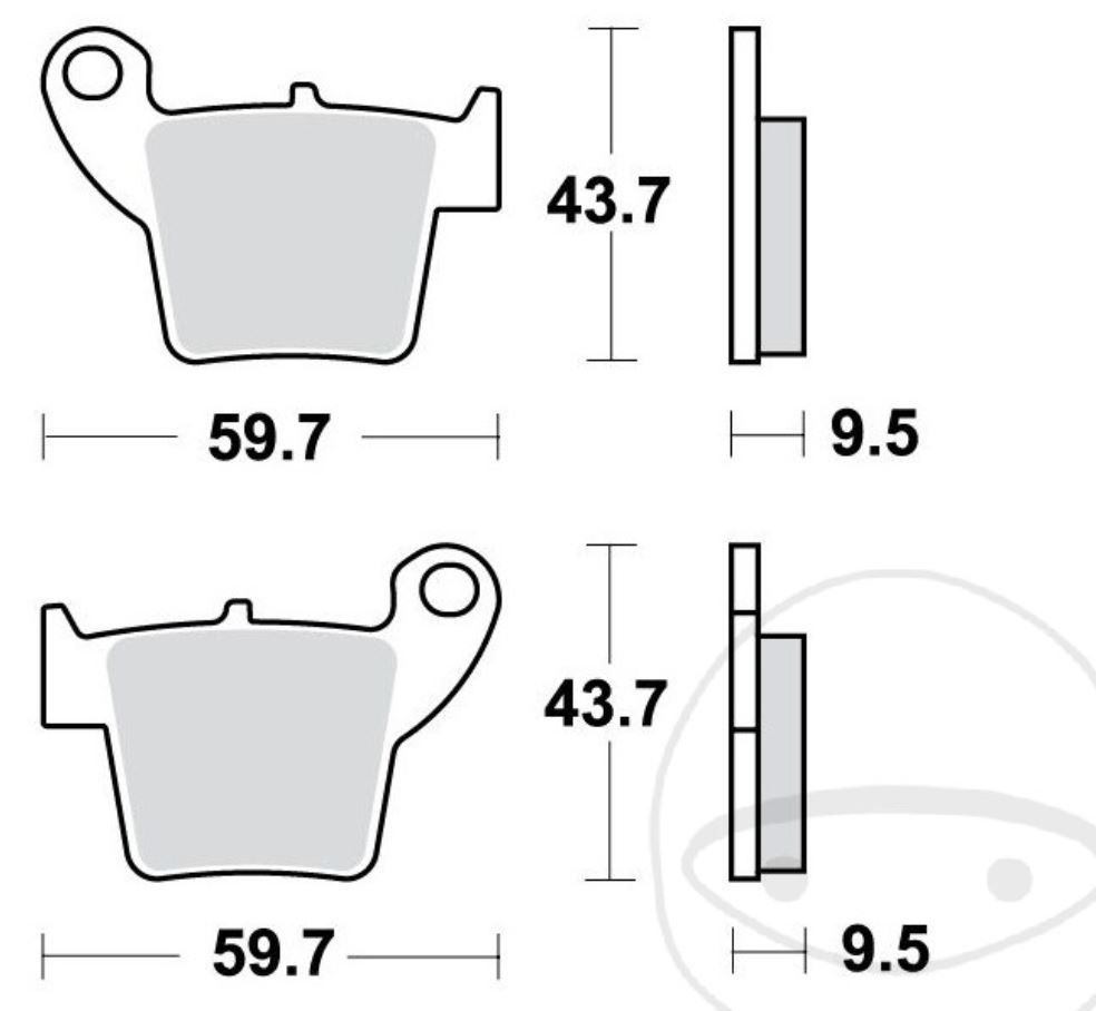 TRW MCB730EC Bremsbeläge hinten für Honda CRF150 CRF250 CRF450 HM-Moto CRE-F CRF