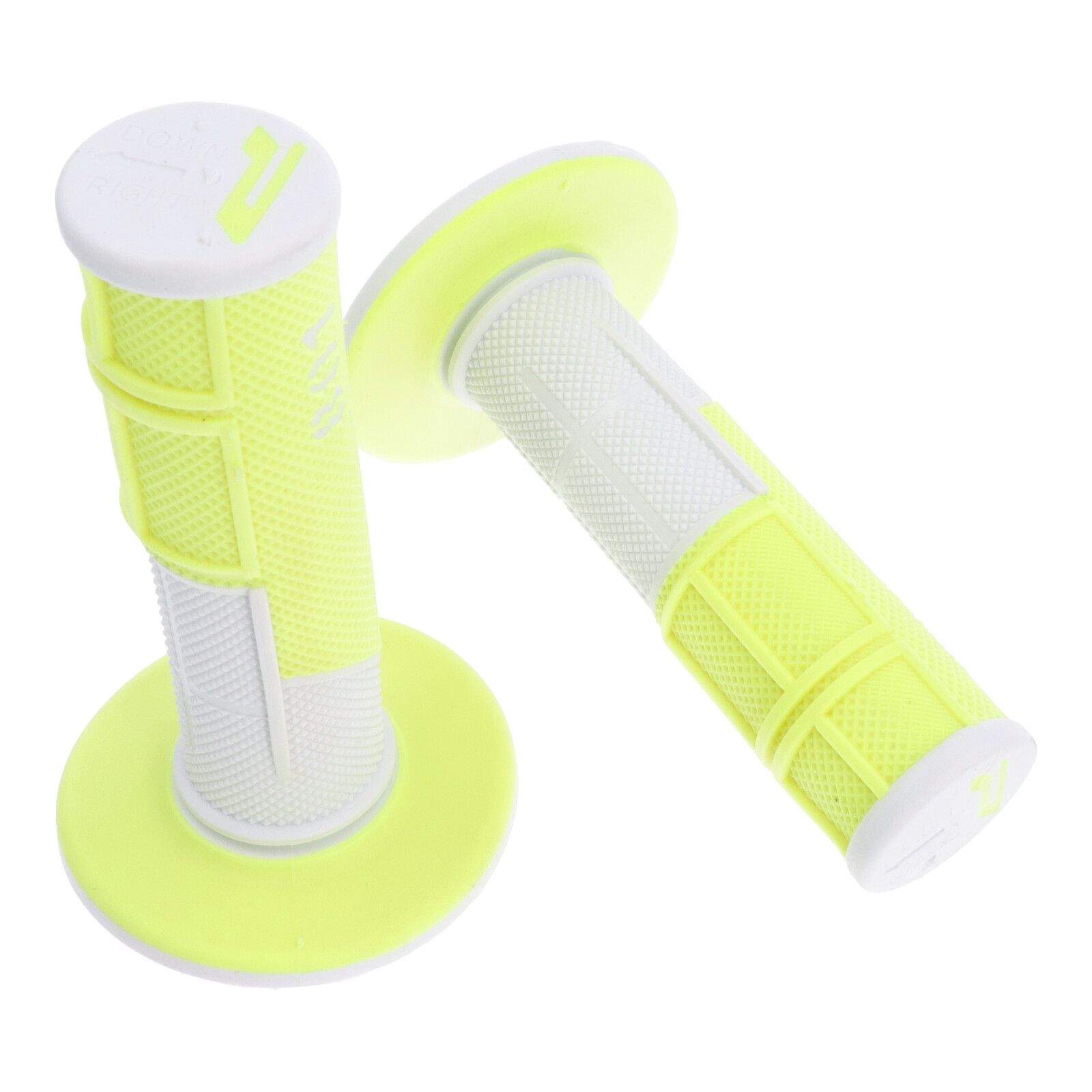 Progrip 801 Soft Touch Griffgummi weiss neongelb für Enduro Motocross Offroad Motorrad
