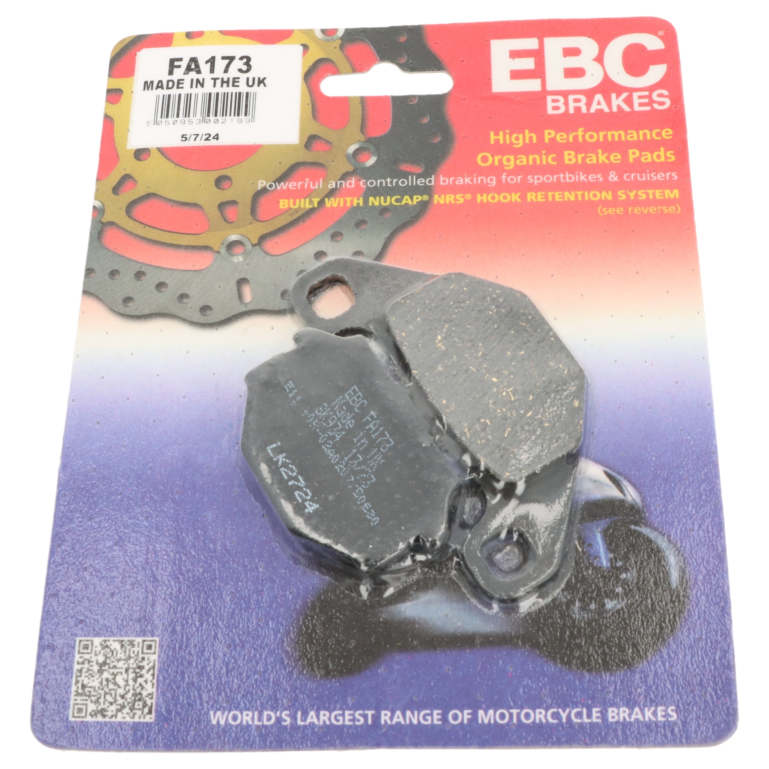 EBC Bremsbeläge FA173 für Aprilia Cagiva Sachs ETX Moto Pegaso Tuareg W12 16 ZX