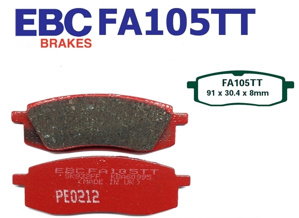 EBC Bremsbeläge FA105TT für Yamaha YZ TT 125 250 490 600
