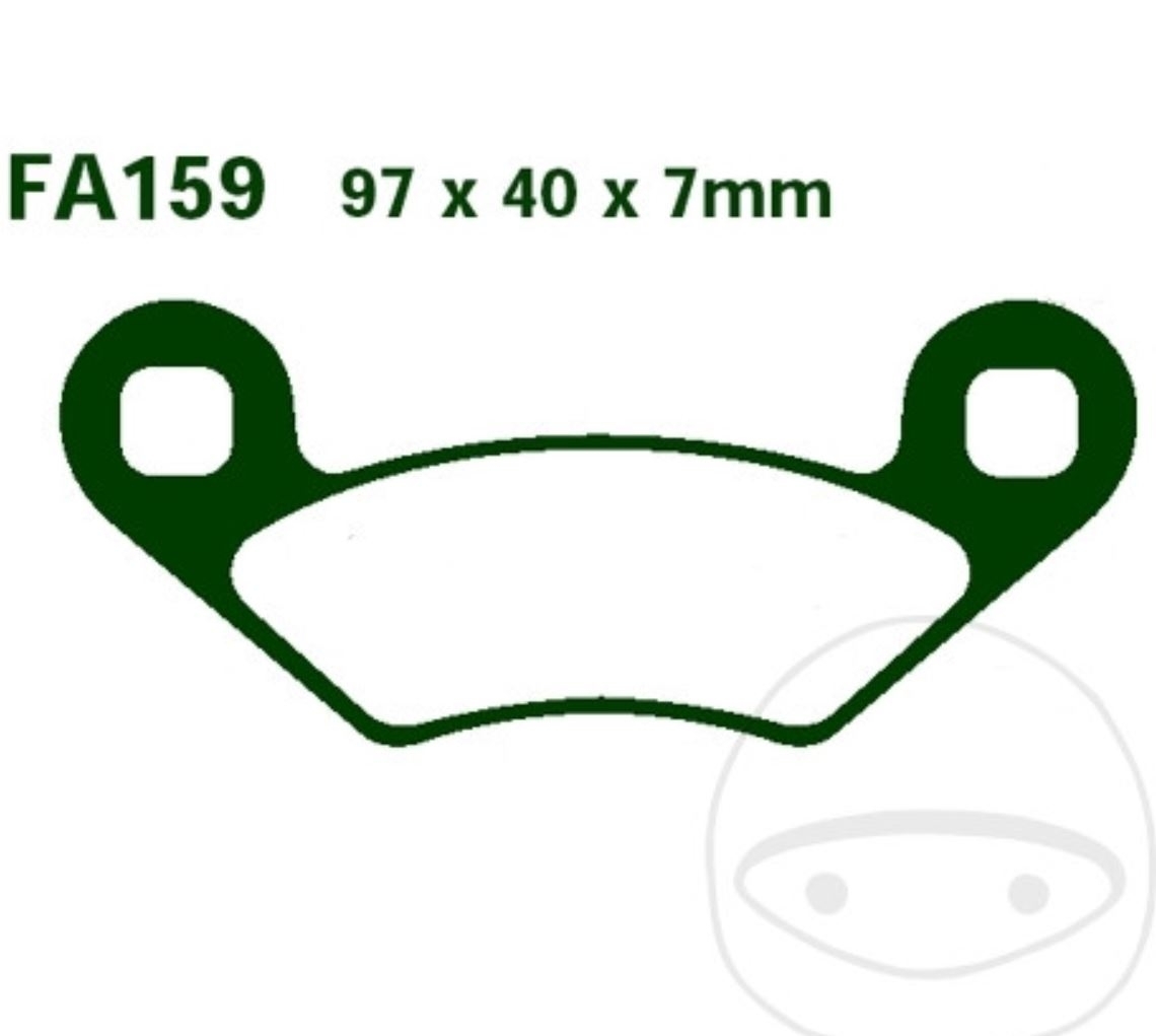 EBC Carbon-Graphit Bremsbeläge 159TT Polaris 500 330 700 250 600 400 800 525 300