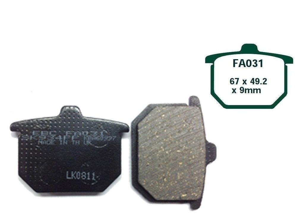 EBC FA031 Bremsbeläge vorne hinten für Honda GL1100 1980 CB750 F 1977-81 CB400 1980 CB900 1979-80 CX500