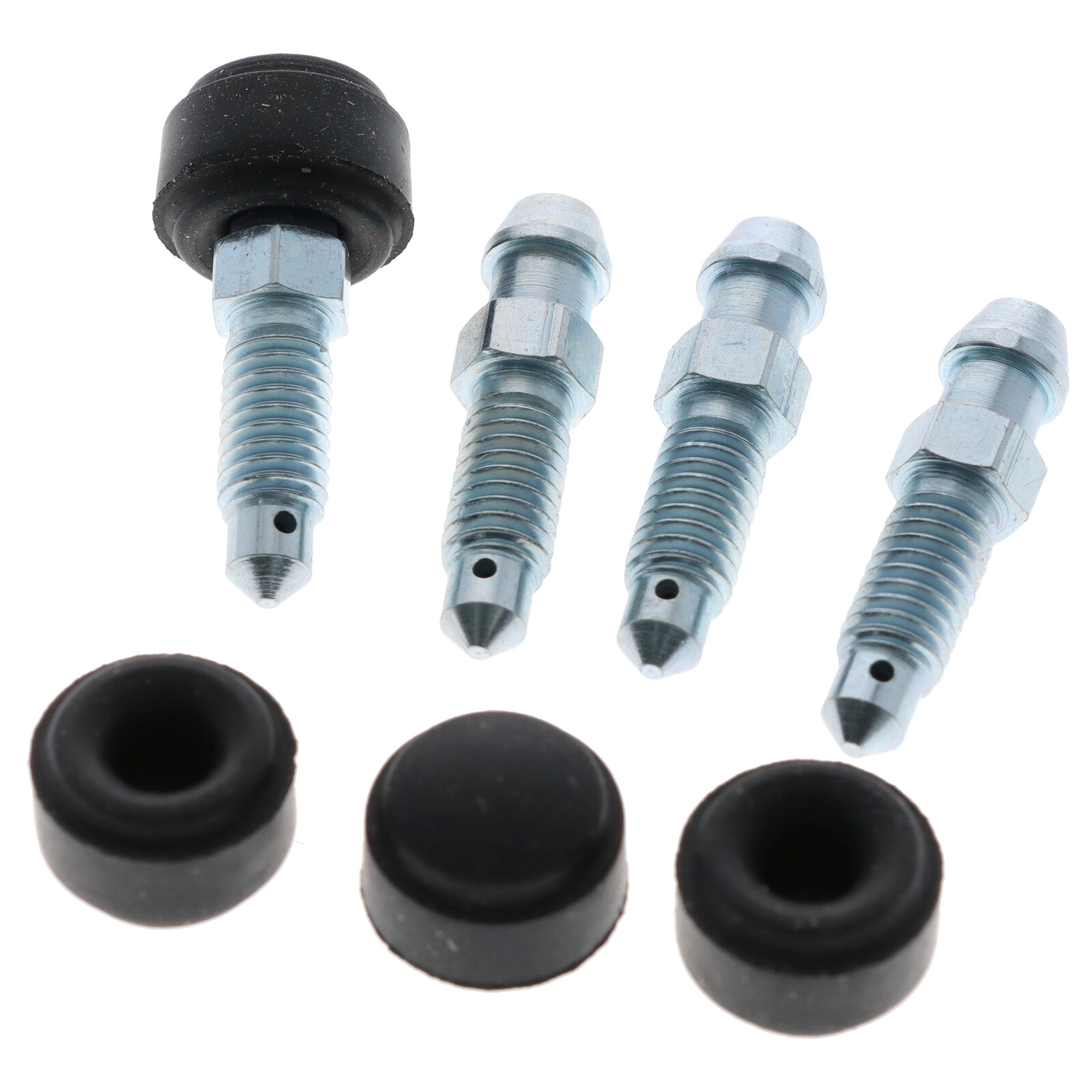 4x Quick Brake Bremssattel Entlüfterschraube Entlüftungsventile M6x1.00x29 SW7 mit Kappen