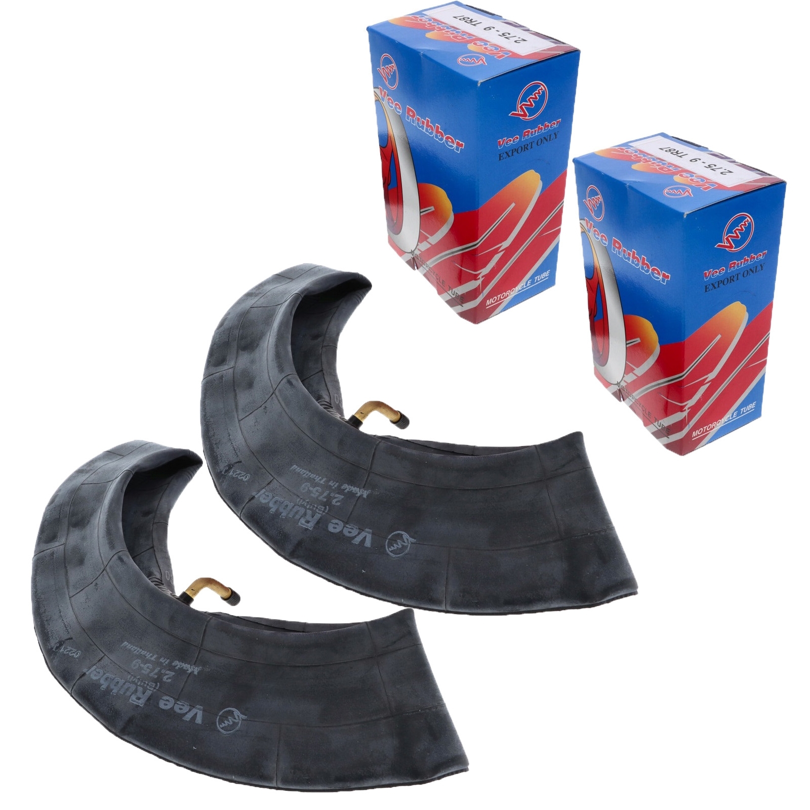 2x Reifenschlauch Schlauch für Vespa Roller 2.75-9 3.00-9 Ventil TR87 90 Grad