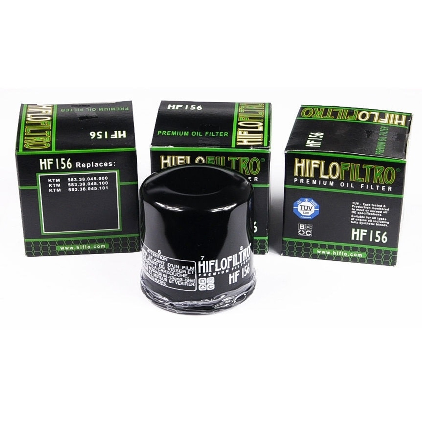 3x Hiflo HF156 Ölfilter für KTM Duke 620 640 Adventure LC4 640 EGS LC4-E 640 EXC 400 620 660