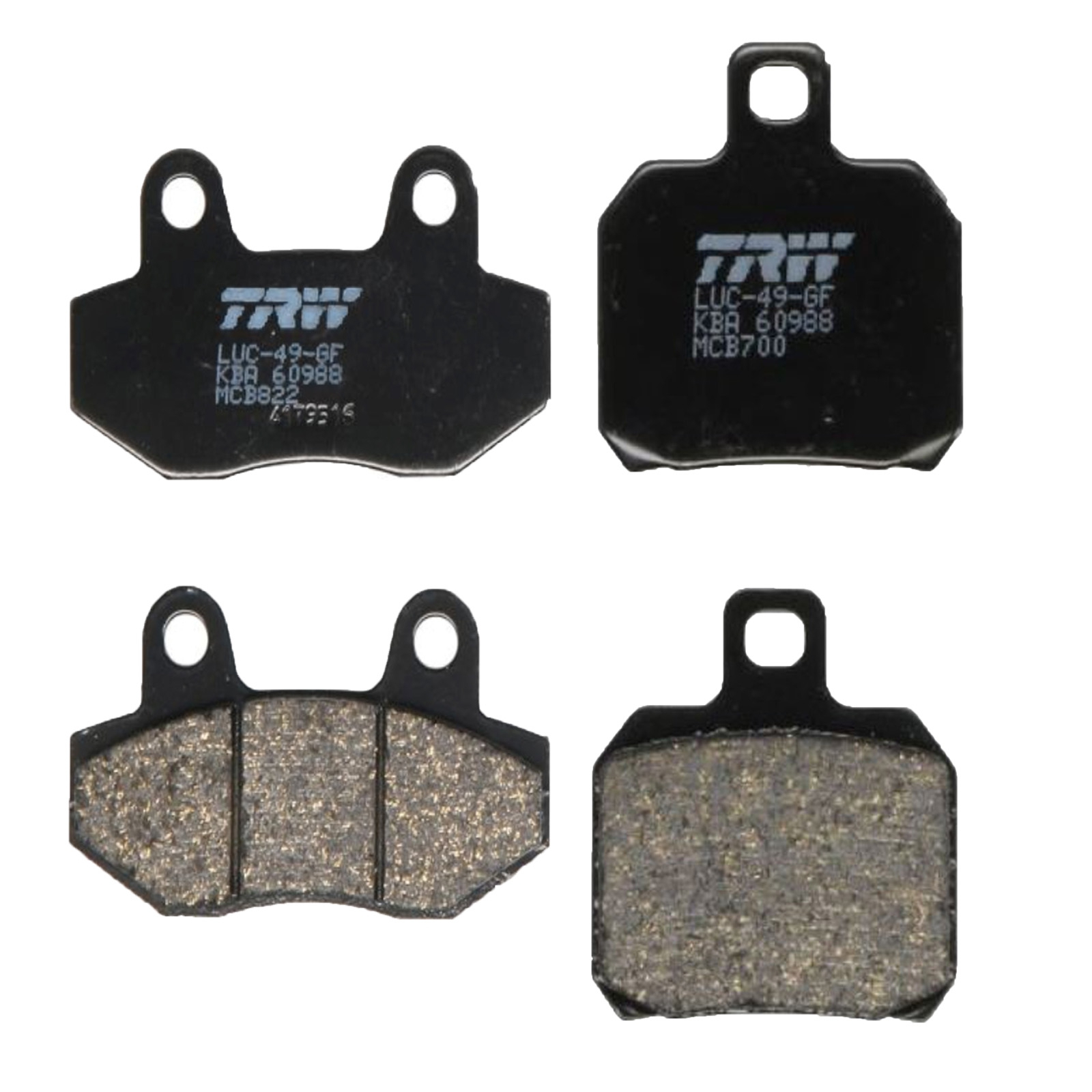TRW Bremsbelagsatz für Peugeot Speedfight 4 50 Speedfight 3 50 +125 ccm vorne+hinten