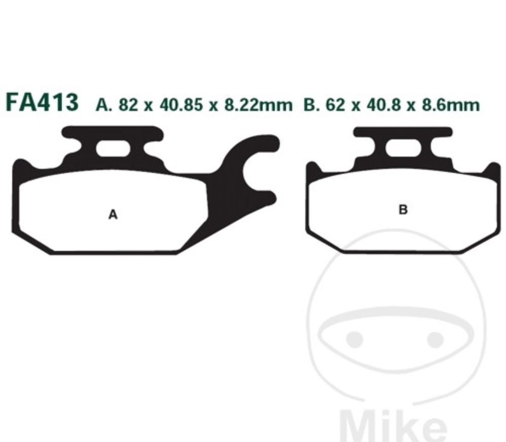 EBC Bremsbeläge SFA413 für Suzuki UH Benelli Caffe 125 200 250 Burgman A G LC