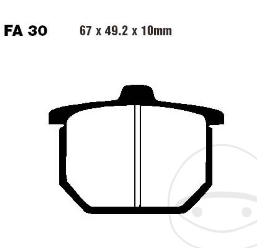 EBC Bremsbeläge FA030V für Honda CB GL 400 750 1000 N F LTD K GLI