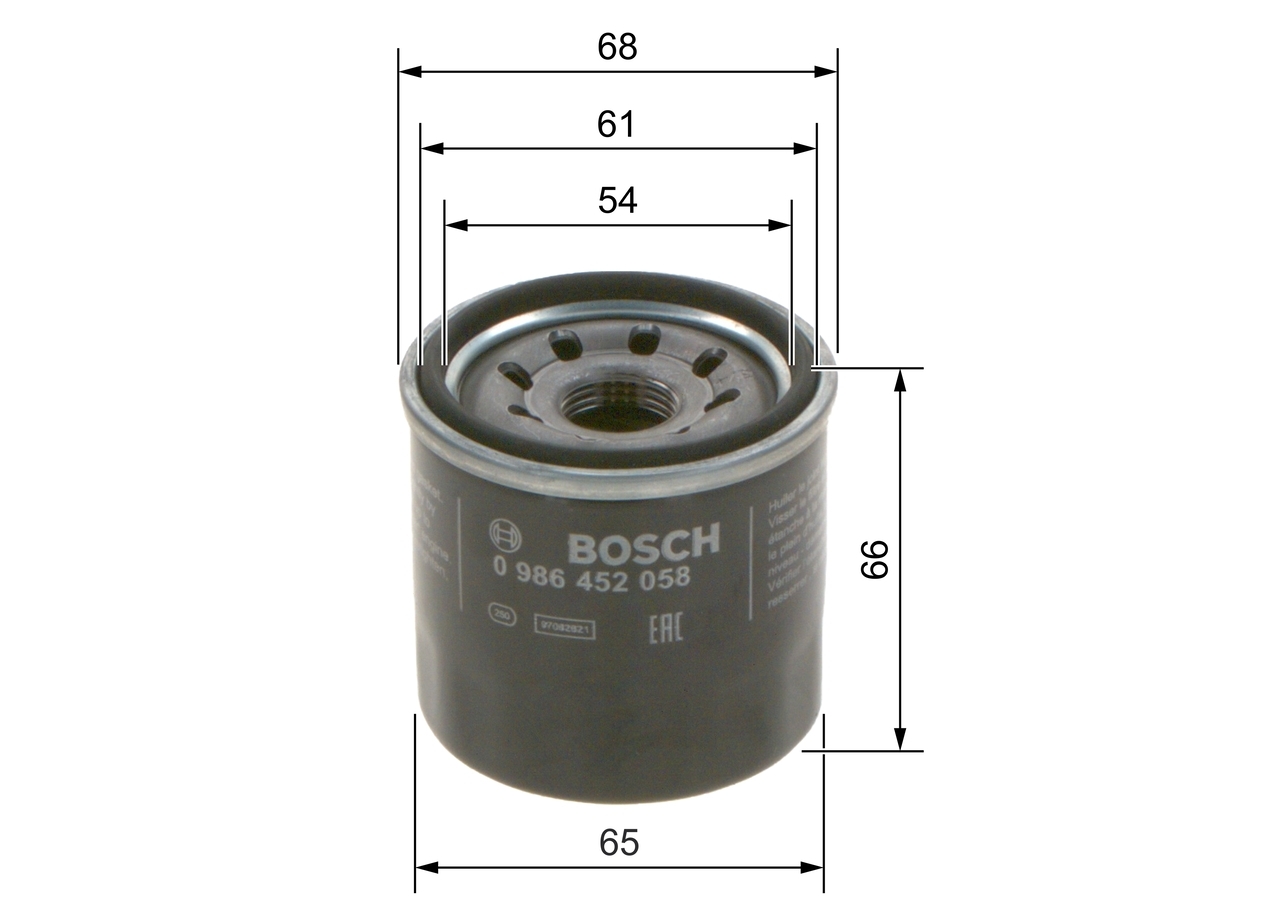 BOSCH 0986452058 Ölfilter für Opel Chevrolet Nissan Daihatsu Subaru Suzuki