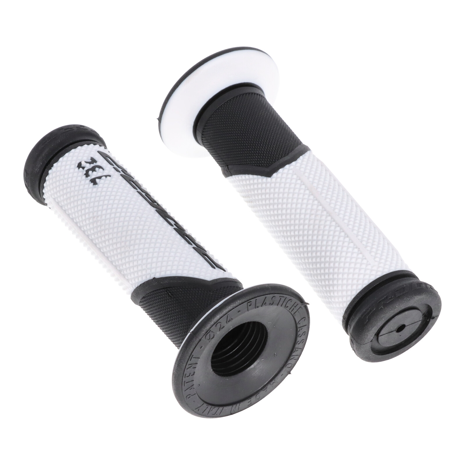Progrip PA073200NE01-126 Griffe Griffgummi Schwarz-Weiß Motorrad Roller Bike Enduro Motocross