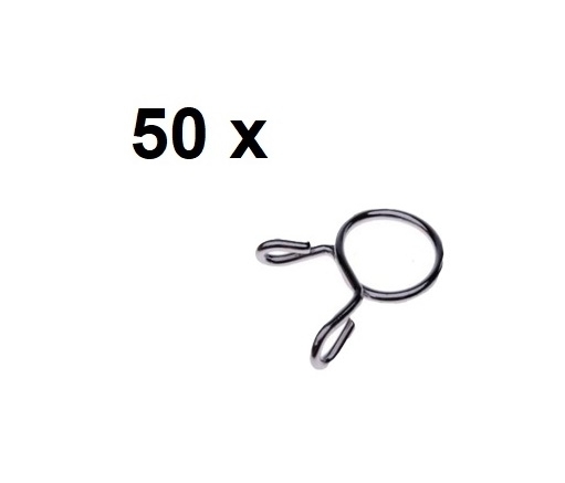50x Klemme für Benzinschlauch / Kraftstoffschlauch 9 mm