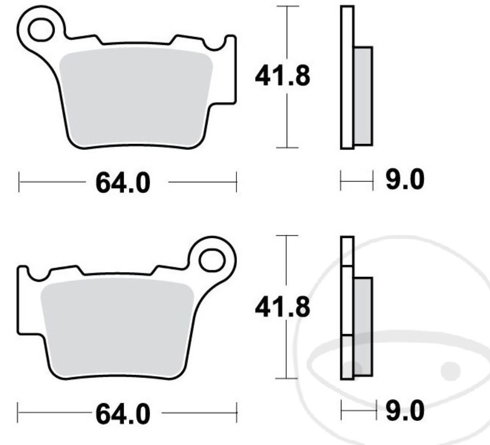 TRW MCB743SI Sintermetall Bremsbeläge hinten für KTM EXC SX 125 150 250 450 525 SX-F EXC-F