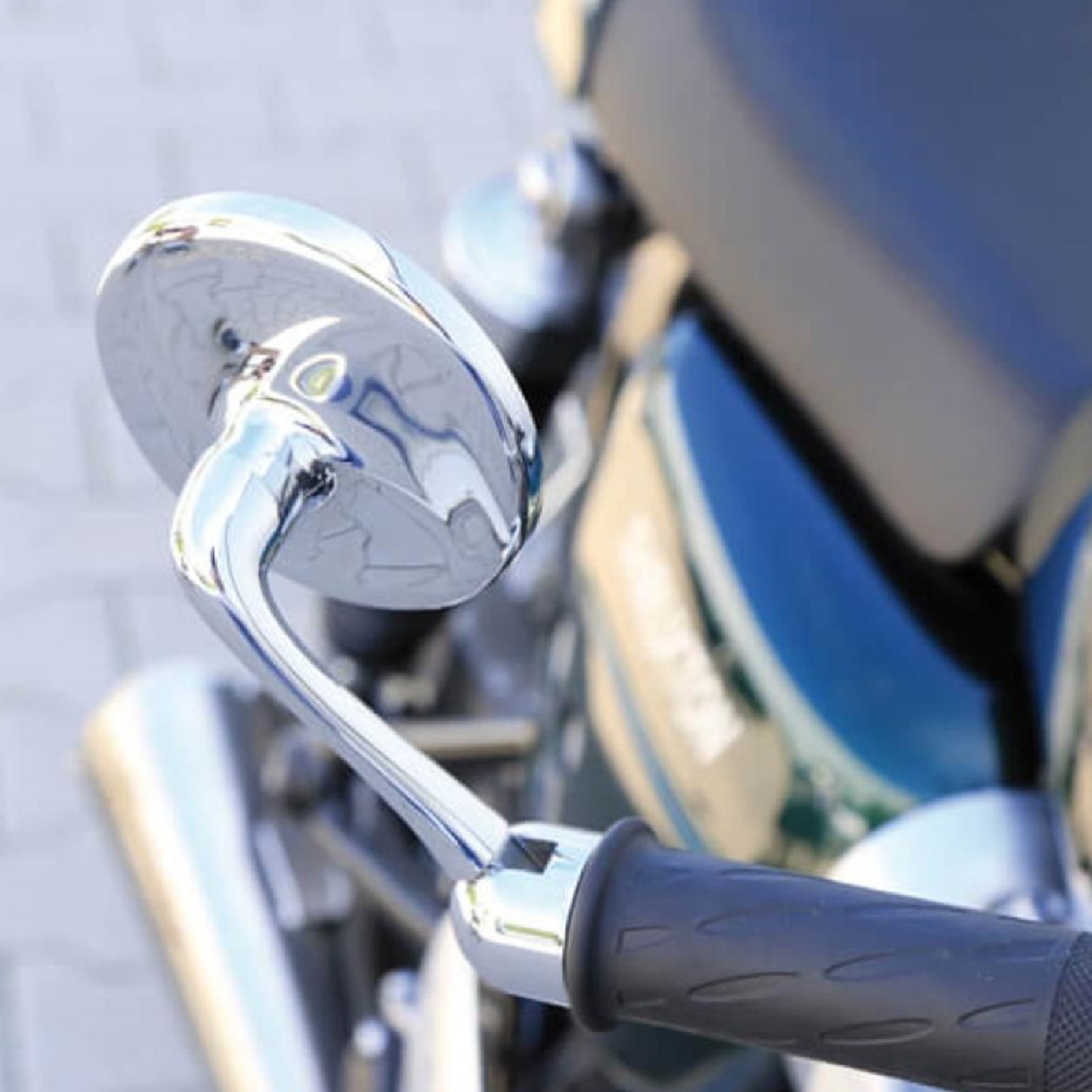 Lenkerendenspiegel Paar passt für viele Fahrzeuge aus Aluminium in chrom Beidseitig montierbar