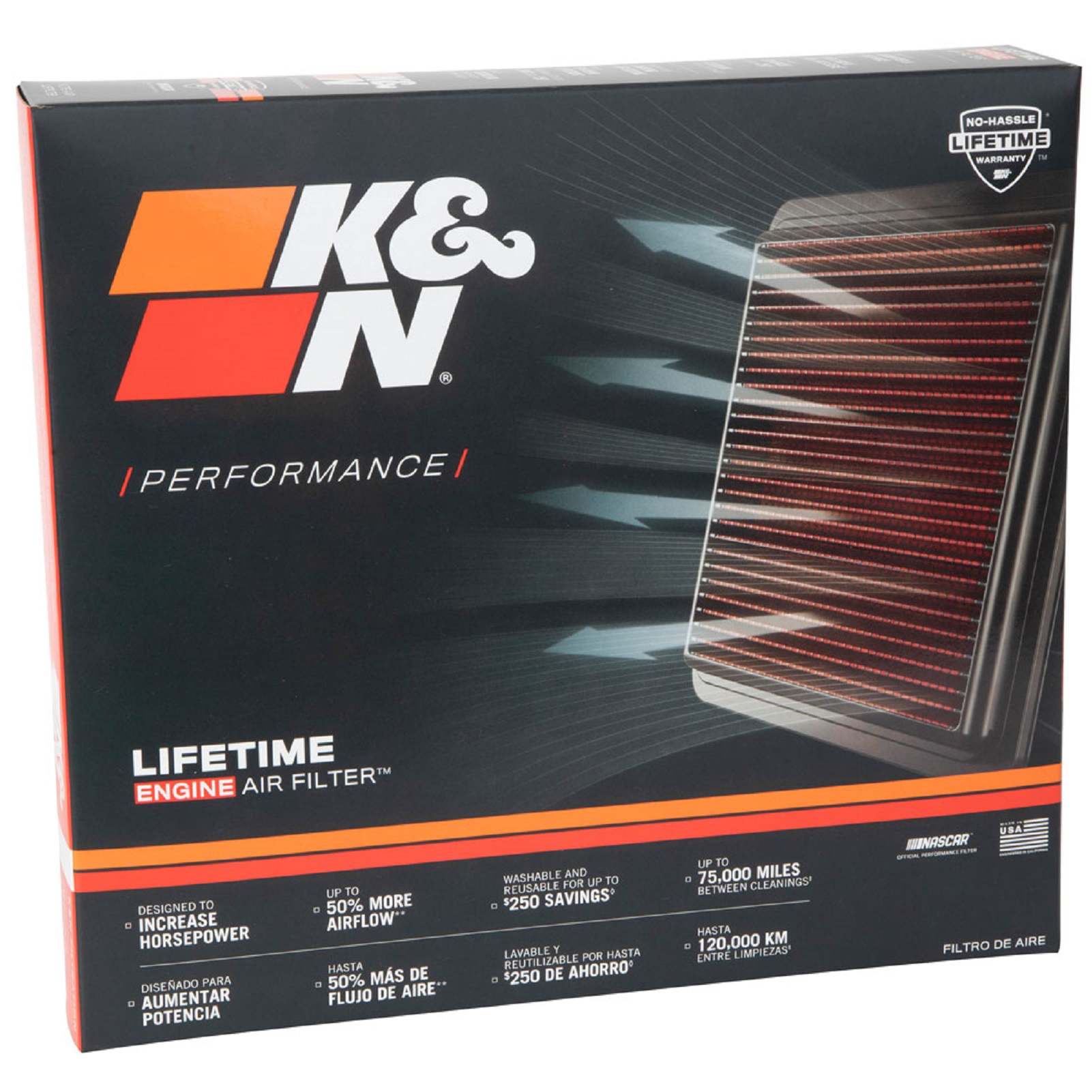 K&N Tauschluftfilter für Dodge Ram 2500 3500 5.9 Diesel 1994-2002