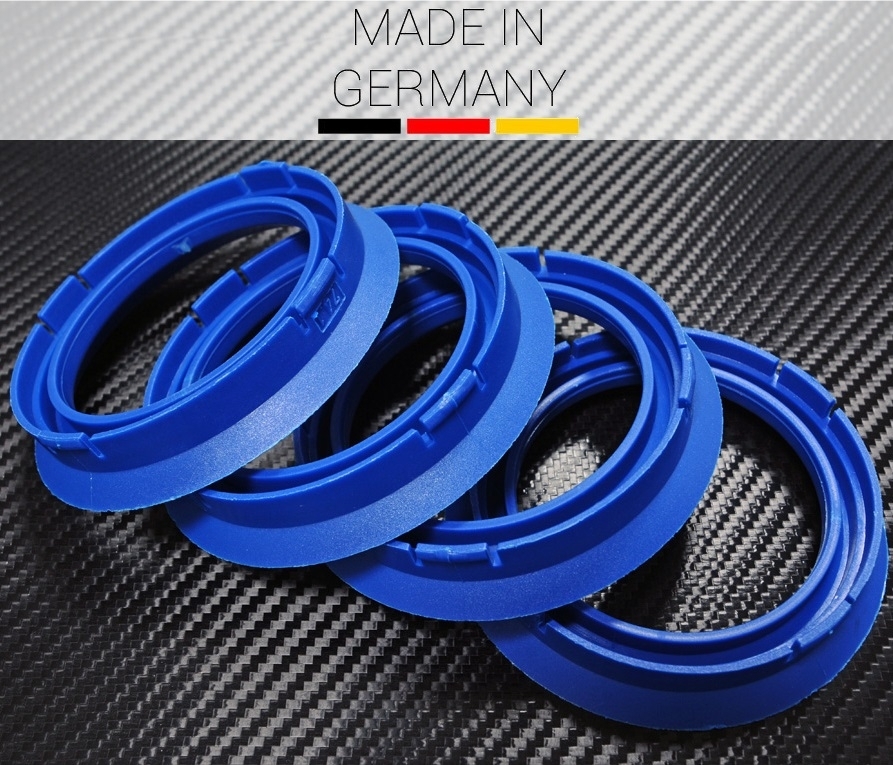 4 X Zentrierring FZ15 BLAU 74,1 mm x 57,1 mm
