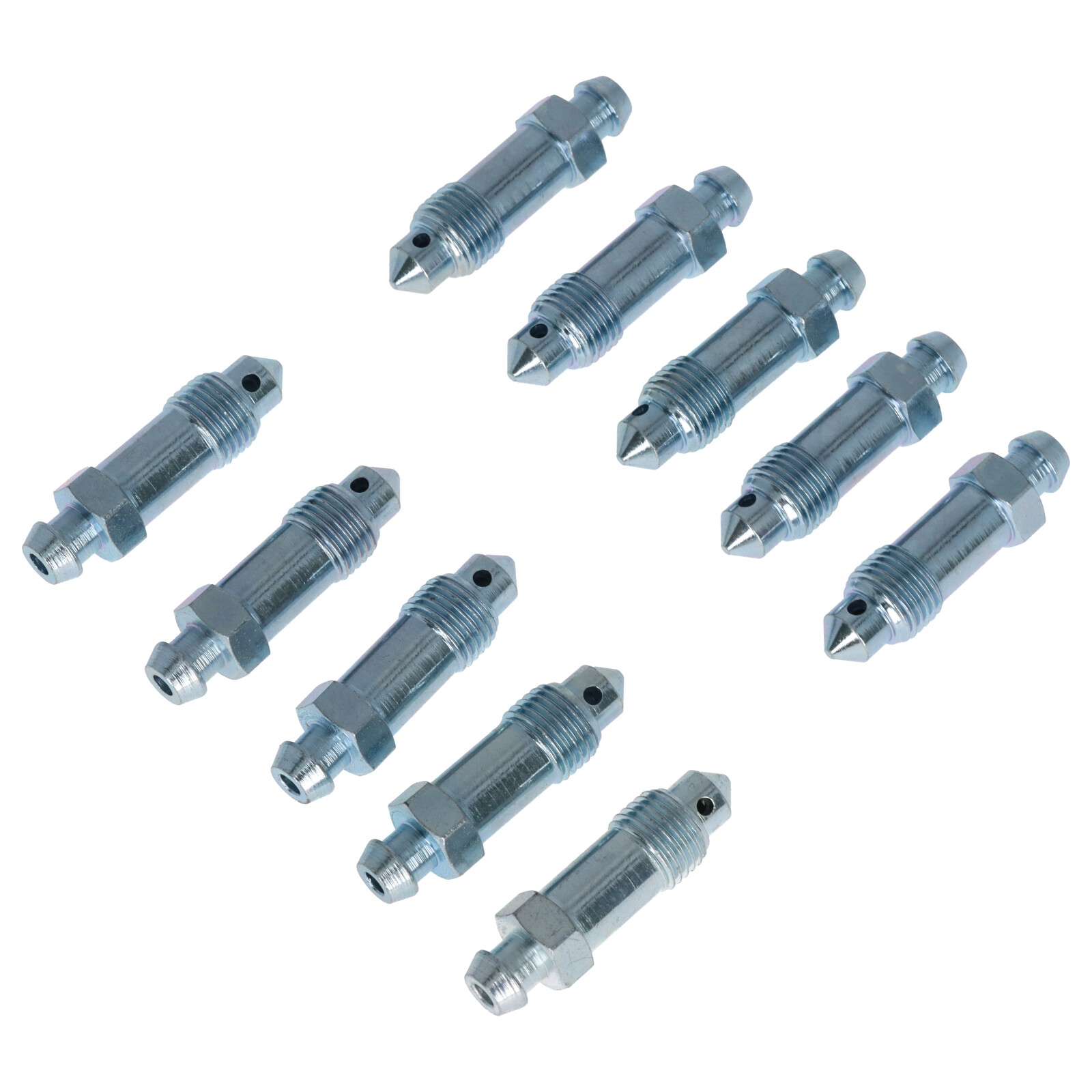 10x Quick Brake QB0018-10 Bremsen Entlüfterschraube Entlüftungsventile M10x1x36.5 mm SW10