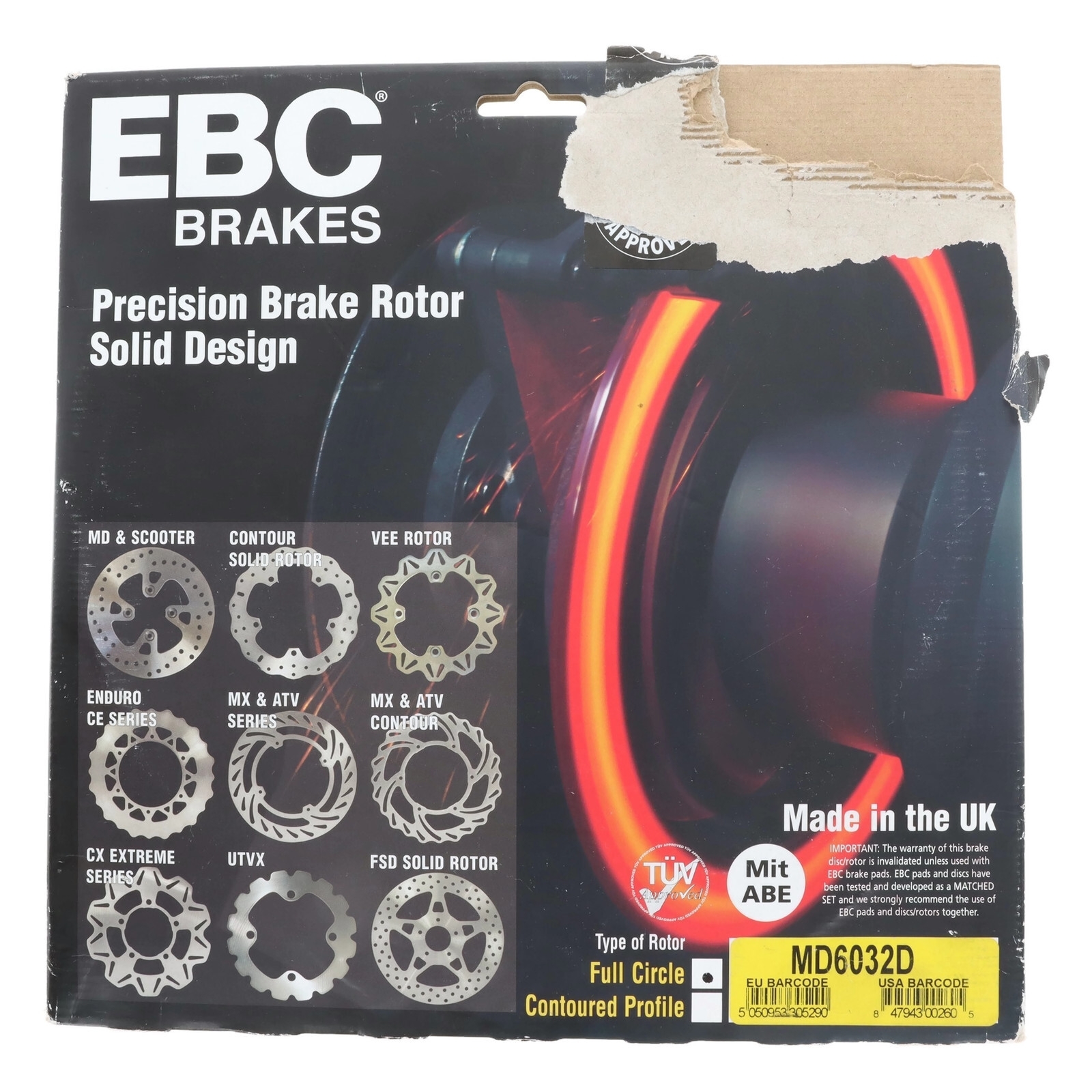EBC MD6032D Bremsscheibe vorne für KTM EGS SX EXC EXC-F SC Husaberg Husqvarna FC FE BESCHÄDIGTE VERPACKUNG