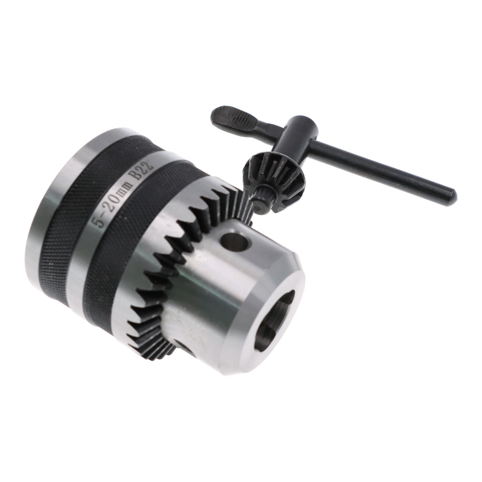Zahnkranzbohrfutter 5-20 mm für Bohrfutterkegel B22 mit Schlüssel
