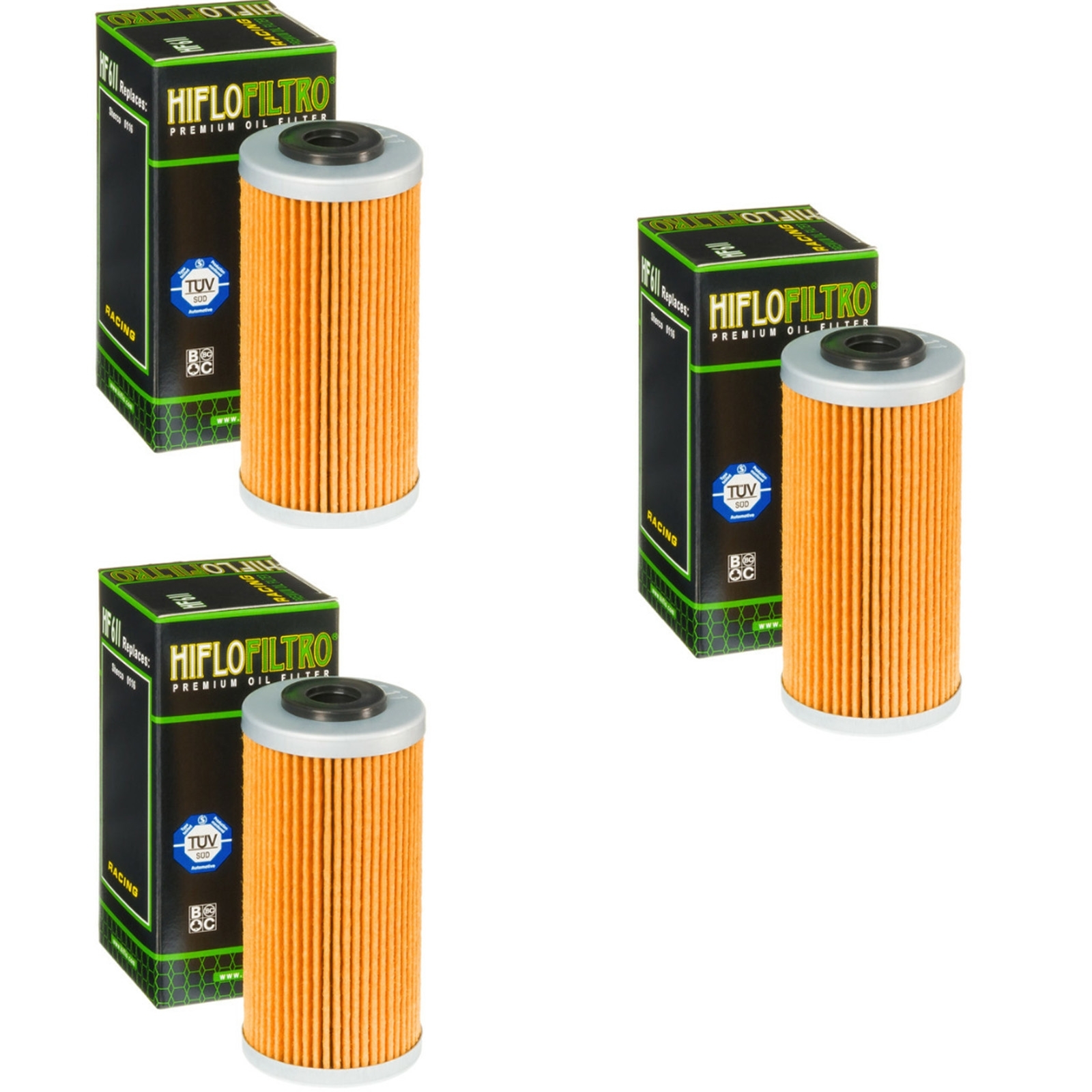 3x Hiflo HF611 Ölfilter für BMW G450 X Husqvarna TC TE SMR 449 511 Sherco SE SEF SCF