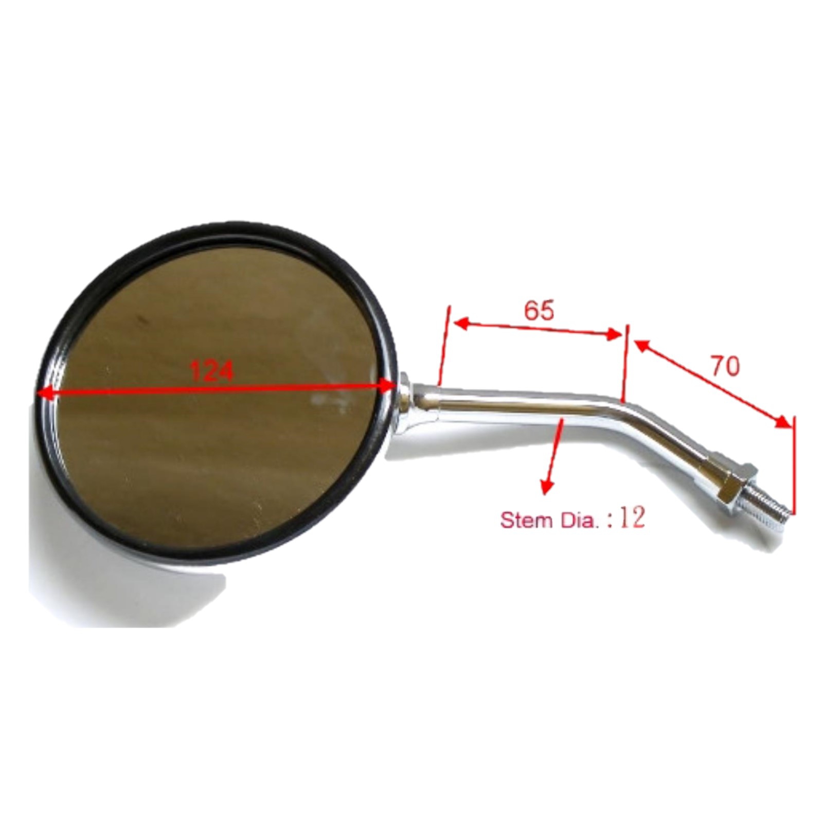 JMP Rückspiegel Paar für Honda CB650 750 1980-1983 CX500 1980-1981 GL1100 1980-1983