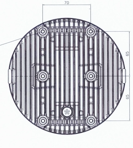 KOSO LED Hauptscheinwerfer THUNDERBOLT mit Standlicht, schwarz