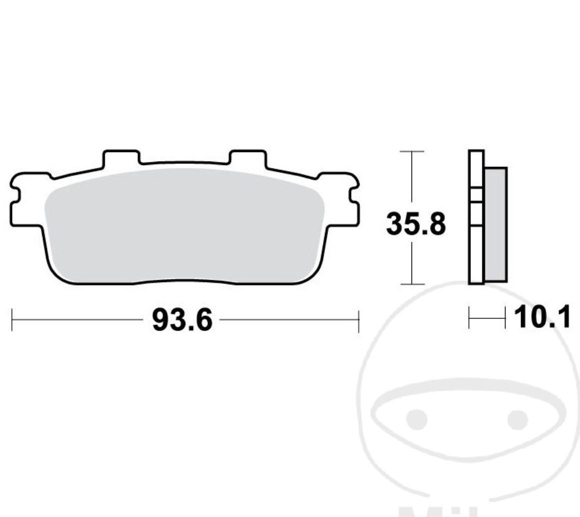 TRW MCB800SRM Sintermetall Bremsbeläge hinten für SYM GTS HT2 Joyride Peugeot LXR Daelim S3