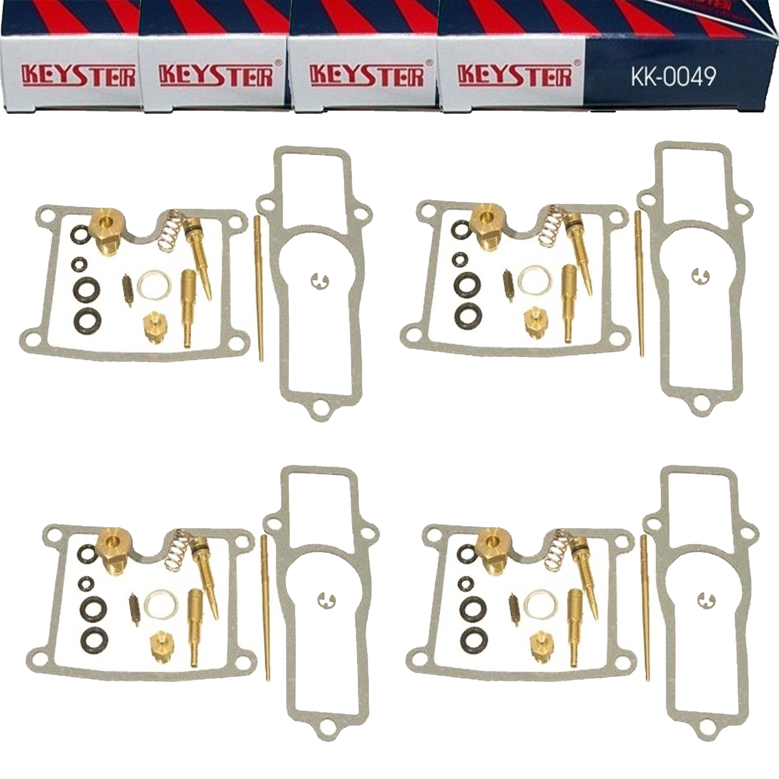 4x Keyster KK-0049 Vergaser Reparatursatz für Kawasaki Z550B 1981-1982 Z550C 1980-1982