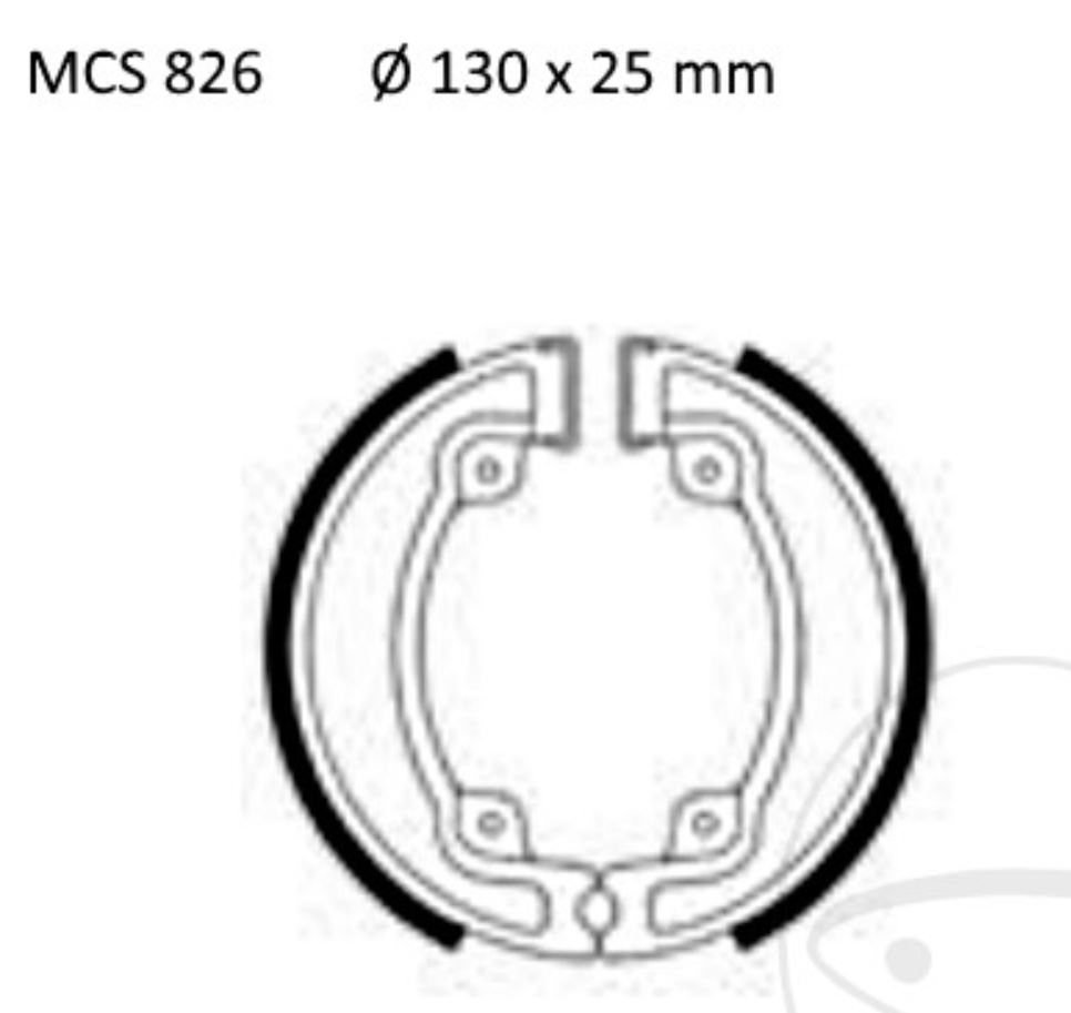 TRW MCS826 Bremsbacken hinten für Kymco People Movie Super 8 50 125 200 mit Federn