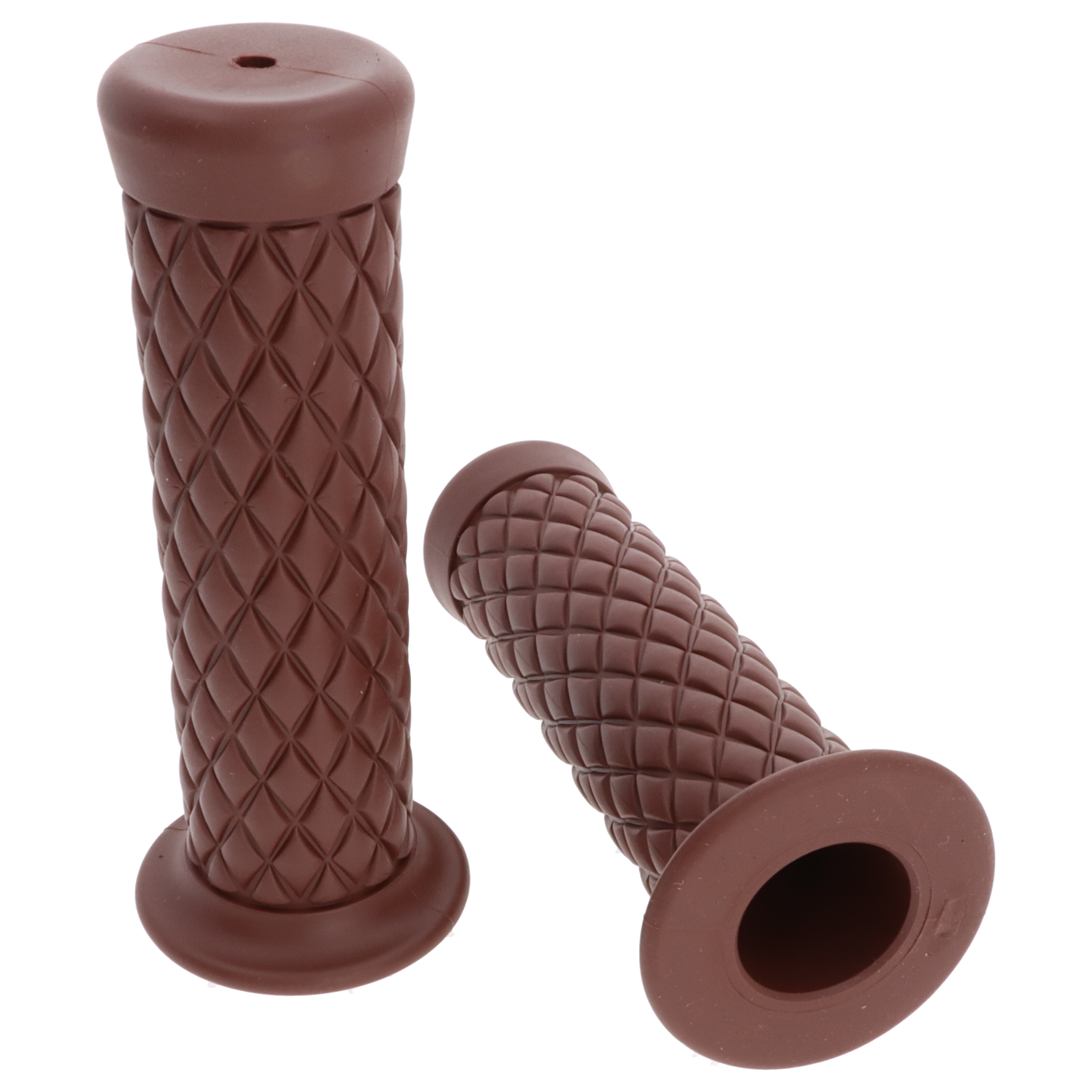 Motorrad Griffgummi-Paar braun 22/25mm für 7/8"-22 mm Lenker, Länge:124 mm