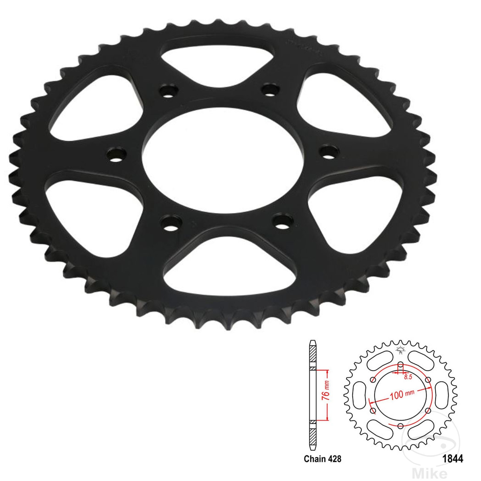 JT Kettenrad 48 Zähne 428 Teilung / R1844-48 JT Sprockets JTR1844.48