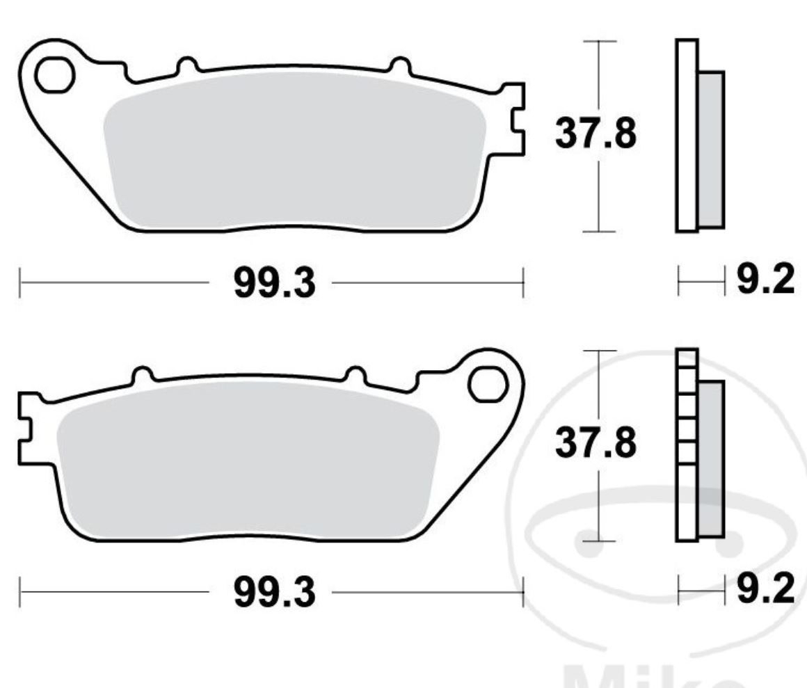 TRW MCB817SH Sintermetall Bremsbeläge hinten für Honda CB1000 R RA VFR800 VFR1200