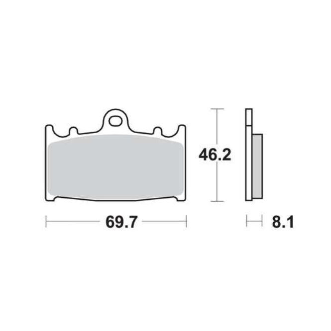 TRW MCB602CRQ Bremsbeläge vorne für Suzuki GSF GSX-R SV GSX Kawasaki KLZ ZZR GPZ ZR ZX-6R ZXR