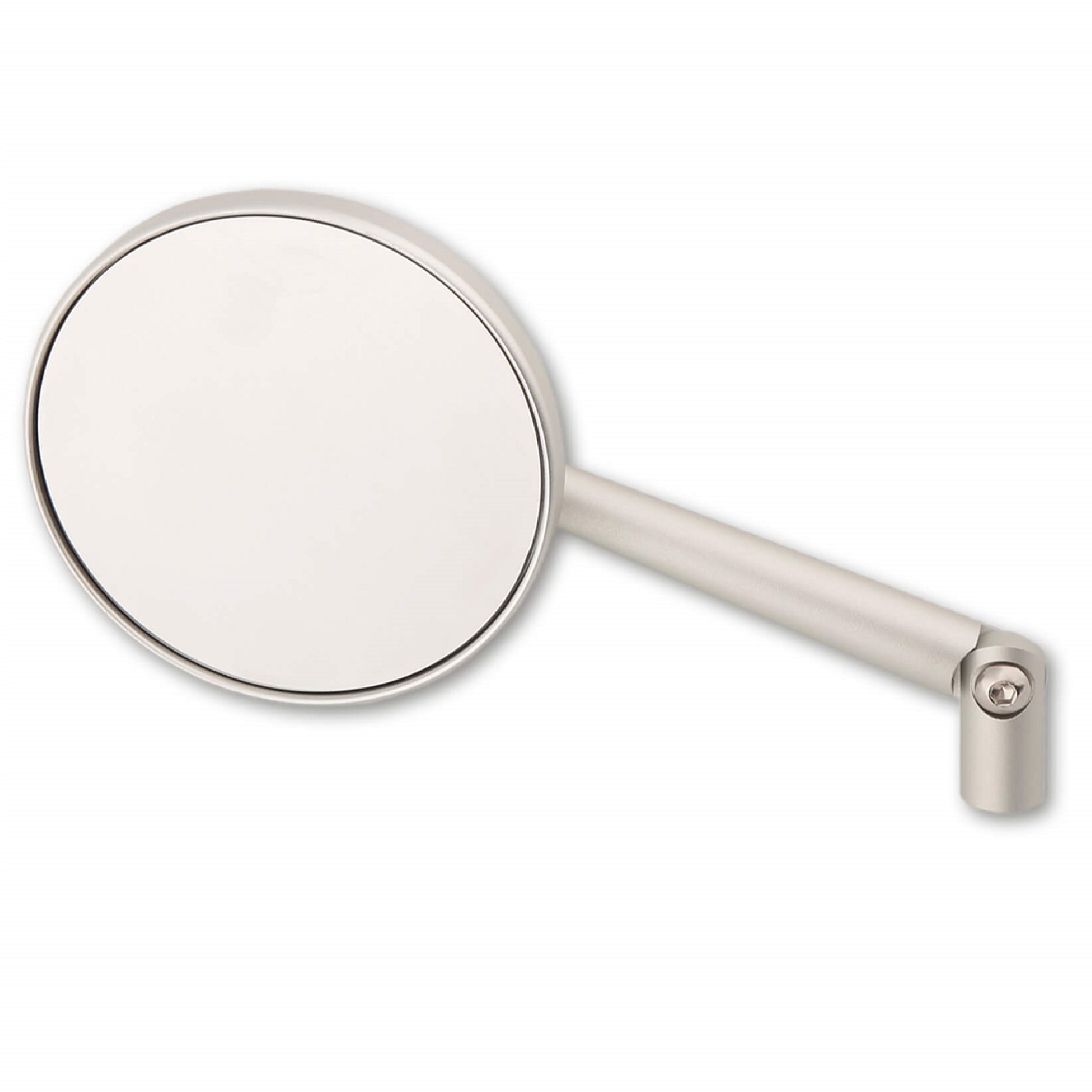 Spiegel passt für viele Fahrzeuge aus Aluminium in silber mit M10 Gewinde Beidseitig montierbar