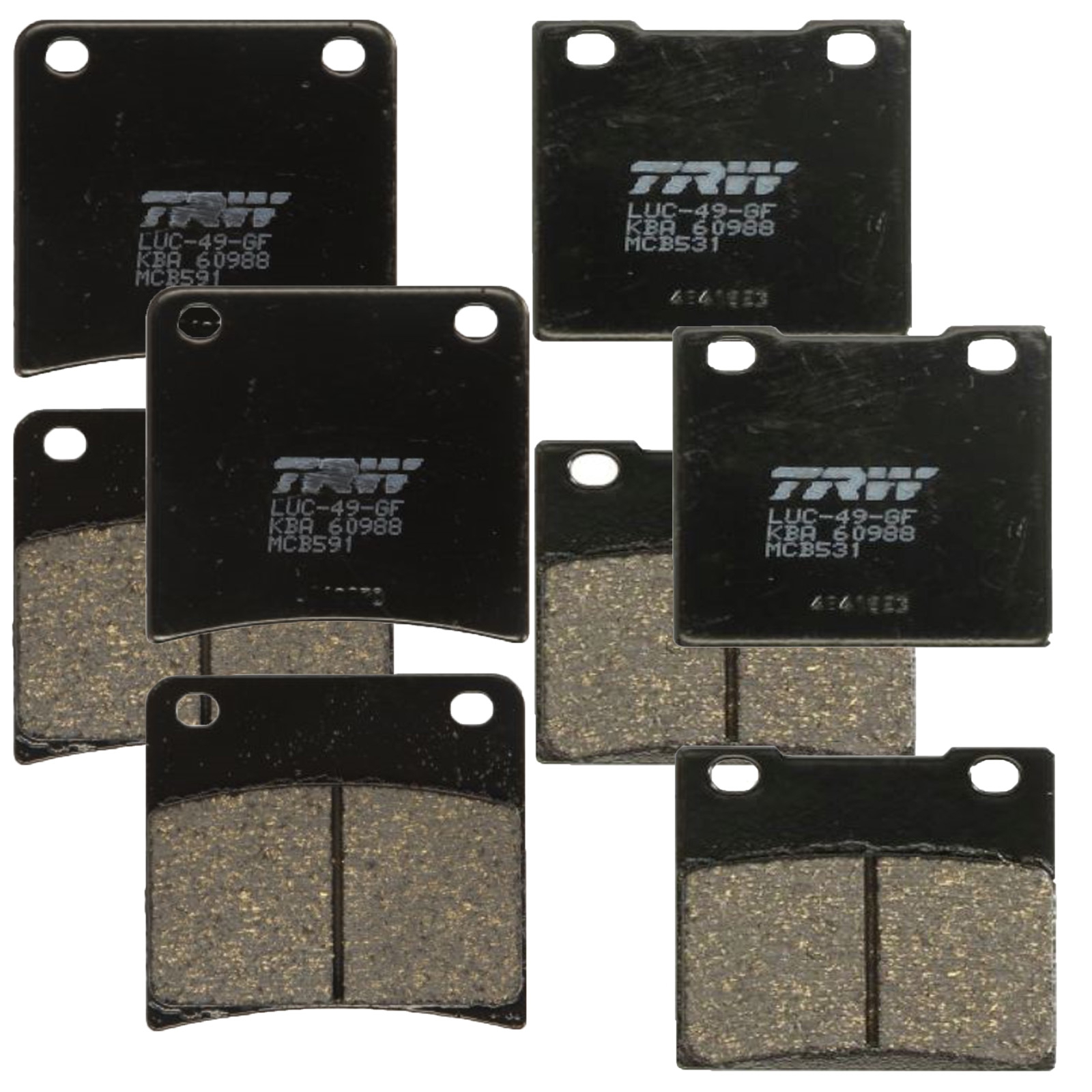 TRW Bremsbelagsatz für Suzuki GSX600 F FU FU2 GSX750 F vorne + hinten