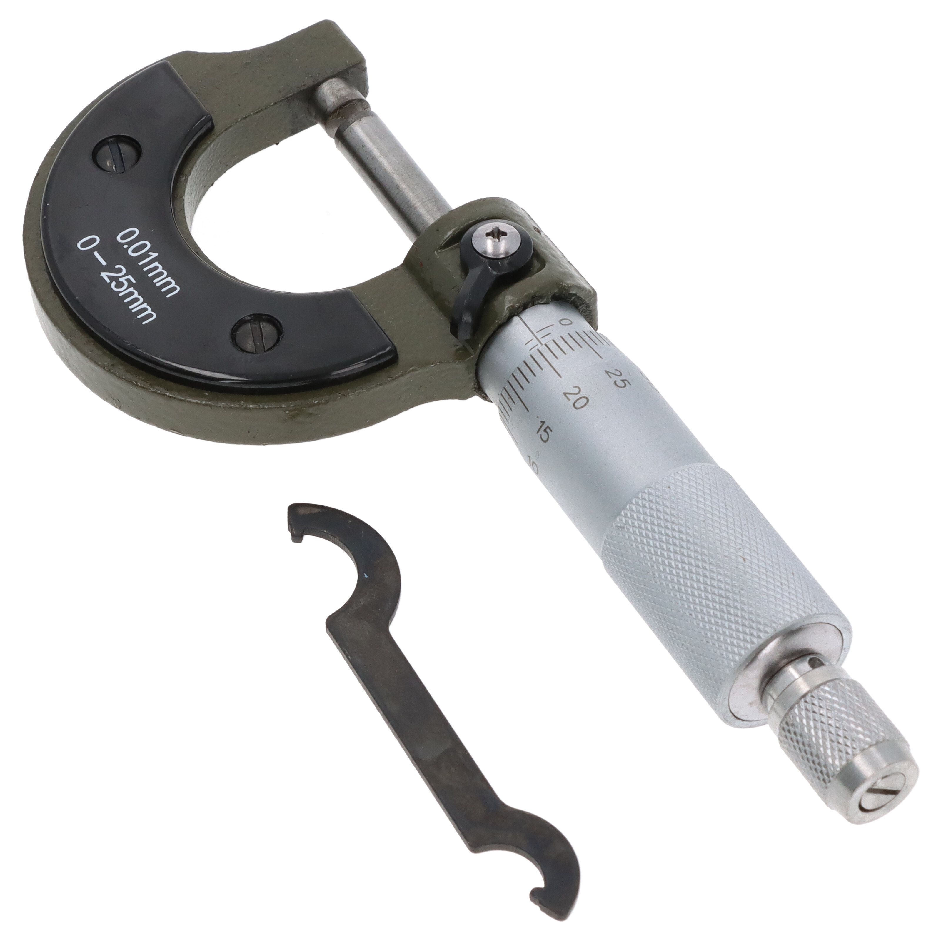 Mechanische Bügelmessschraube Micrometer analog 0-25 mm 0,01mm Messschraube