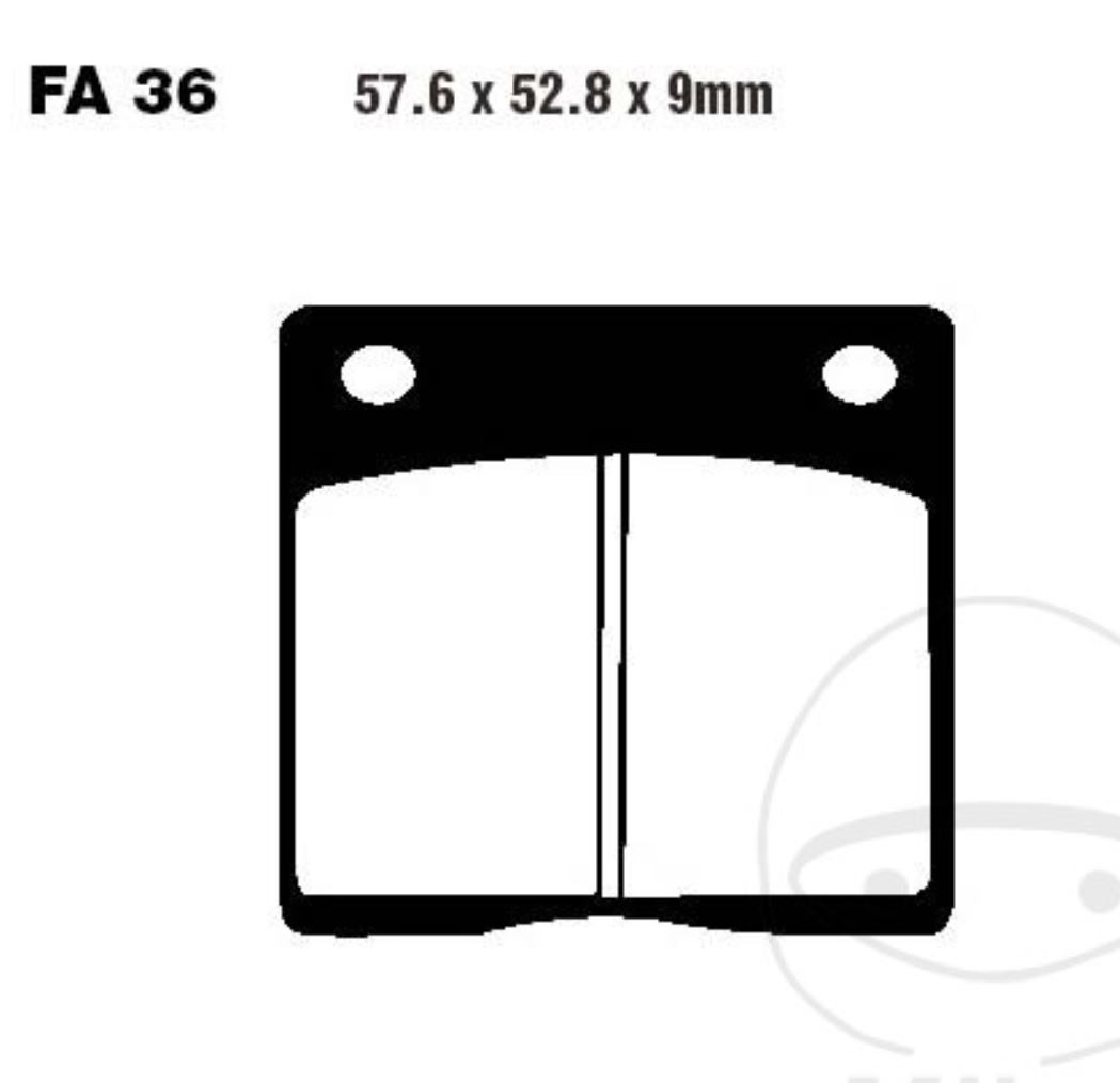 EBC Bremsbeläge FA036 für Kawasaki Z 500 650 1000 1300 Z/ZG Suzuki GSX 400 FE