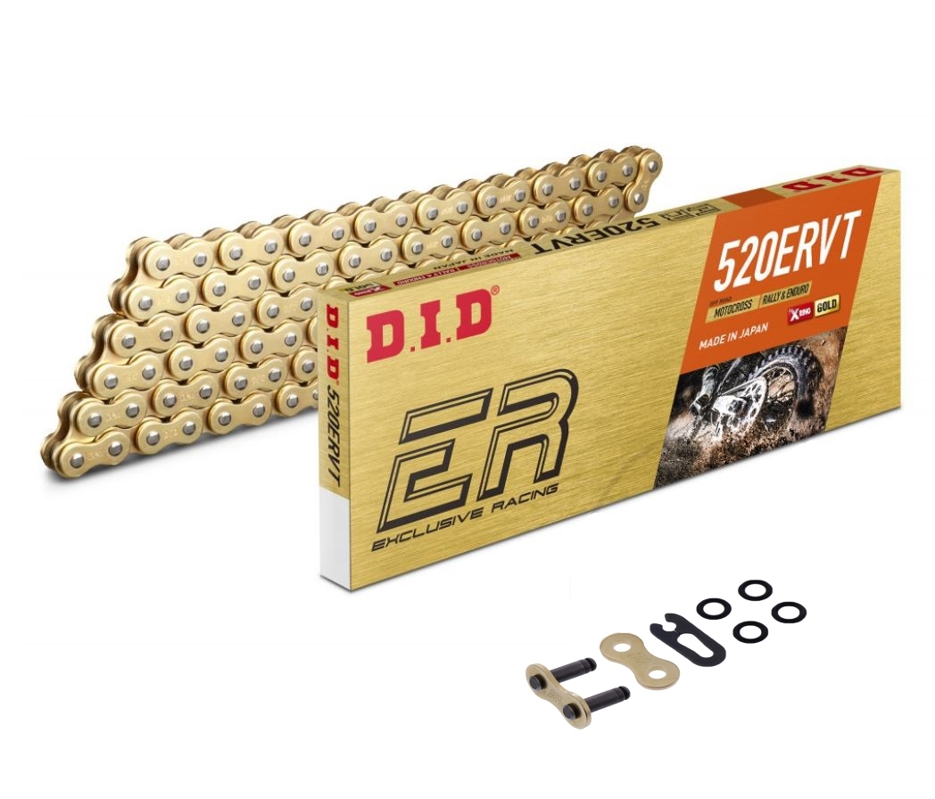 DID ERVT Enduro Motocross X-Ringkette Gold 520 Teilung 118 Glieder +Clipschloss