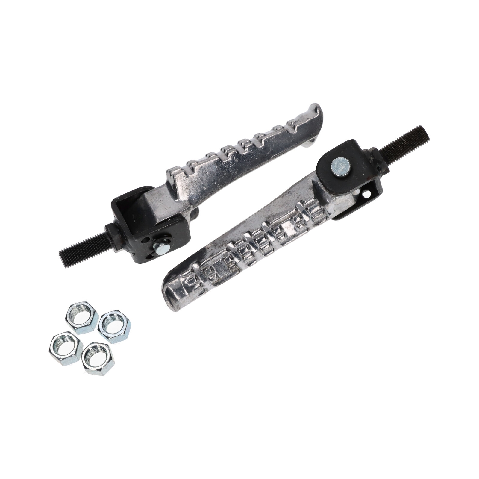 Sozius Fußrasten Universal hinten für MZ ETZ Simson Suzuki Yamaha klappbar