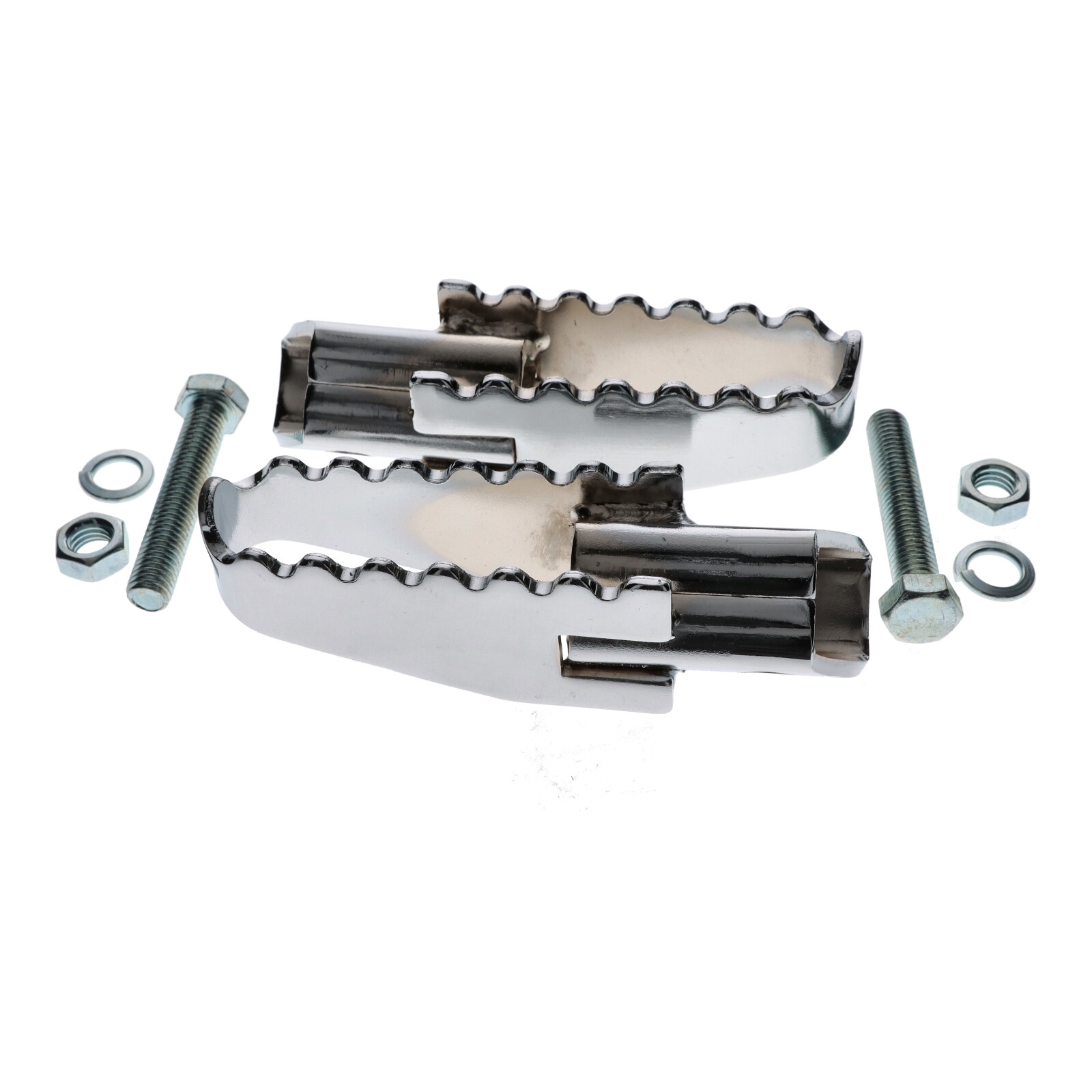 Fußrasten Satz Metall Krallenrasten chrom für Motorrad Cross Offroad Enduro Motocross