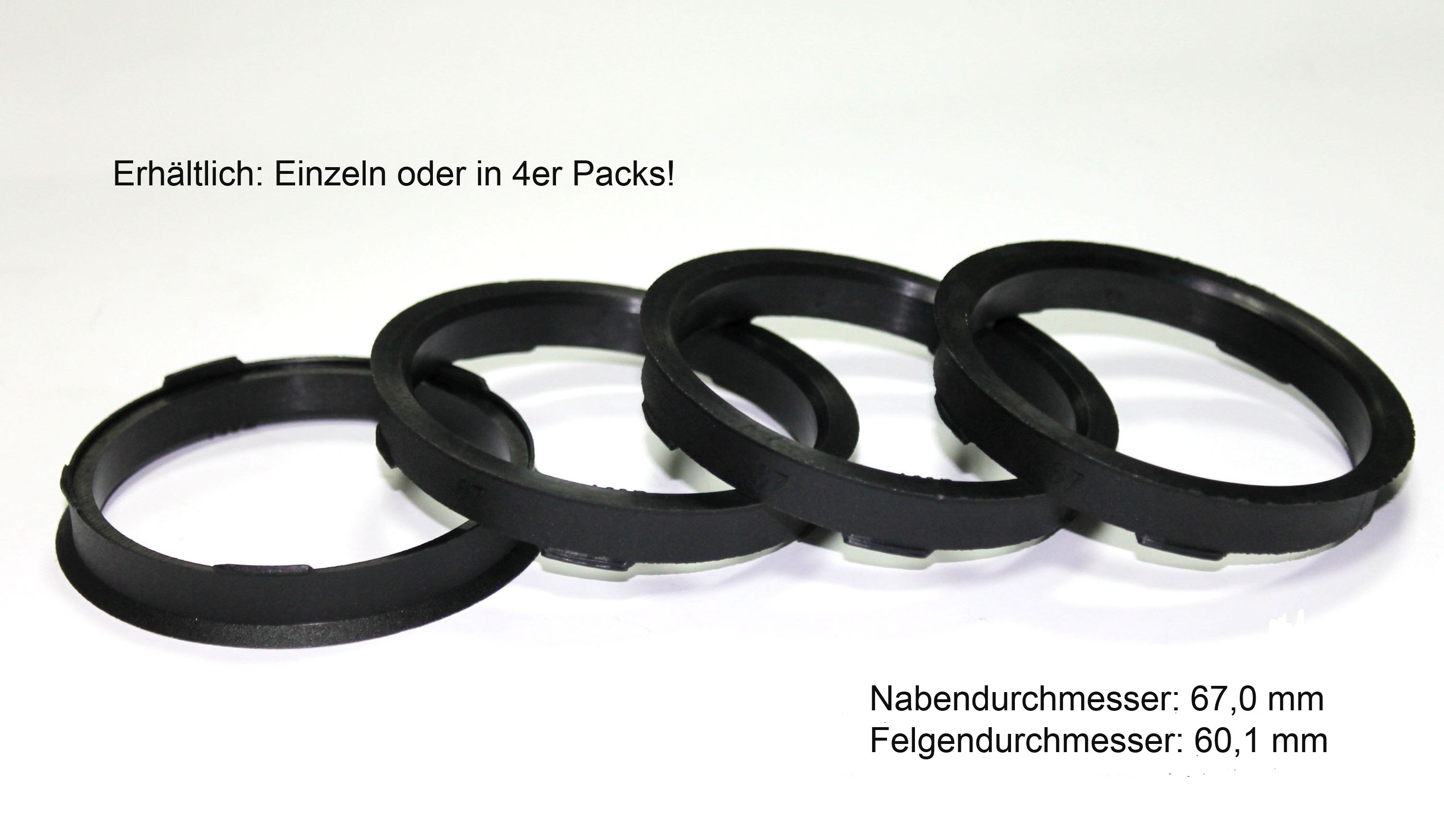 1 X Zentrierring 67,0 mm x 60,1 mm FZ79 SCHWARZ